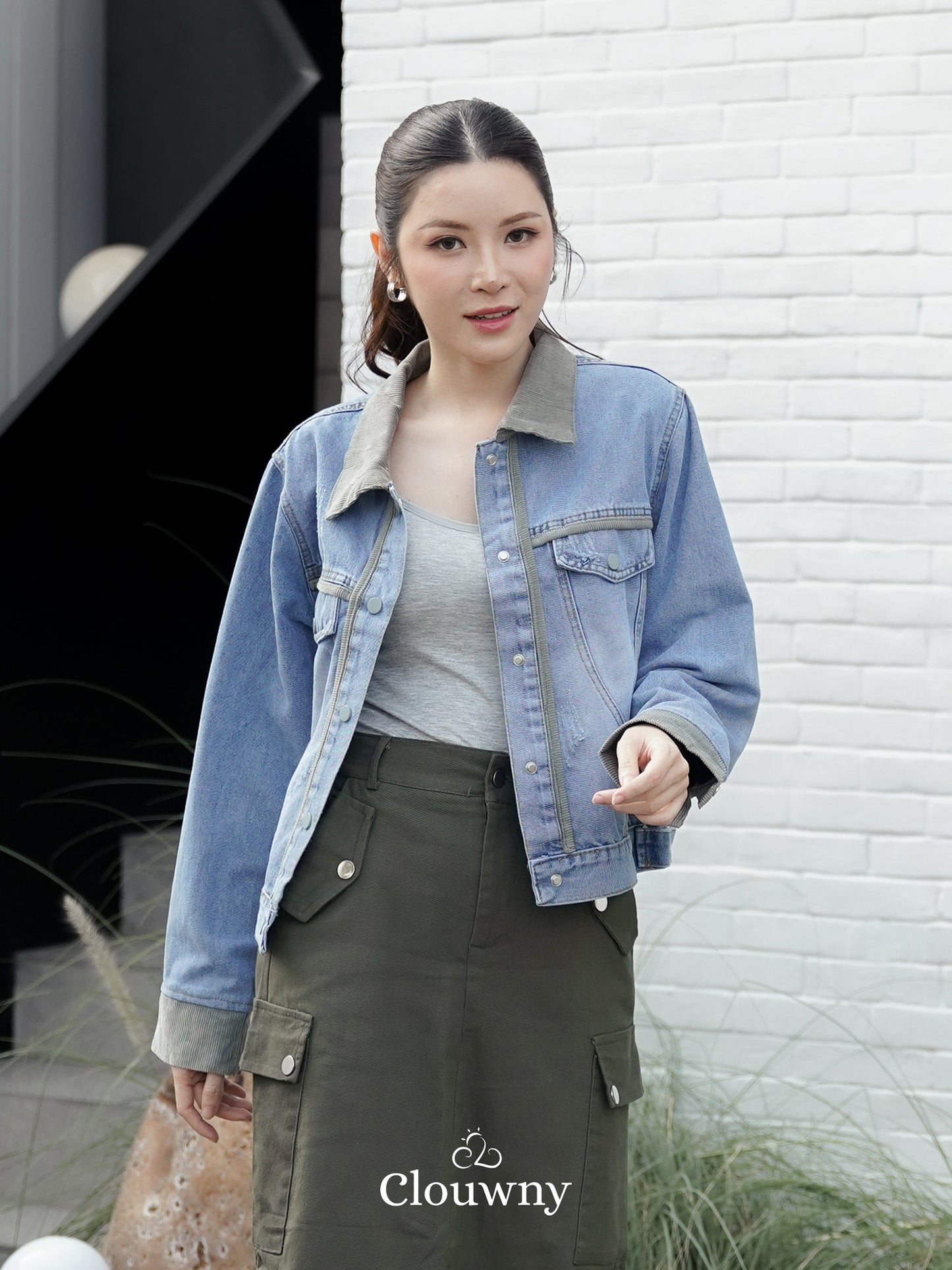 Gaby Denim Jacket - Army