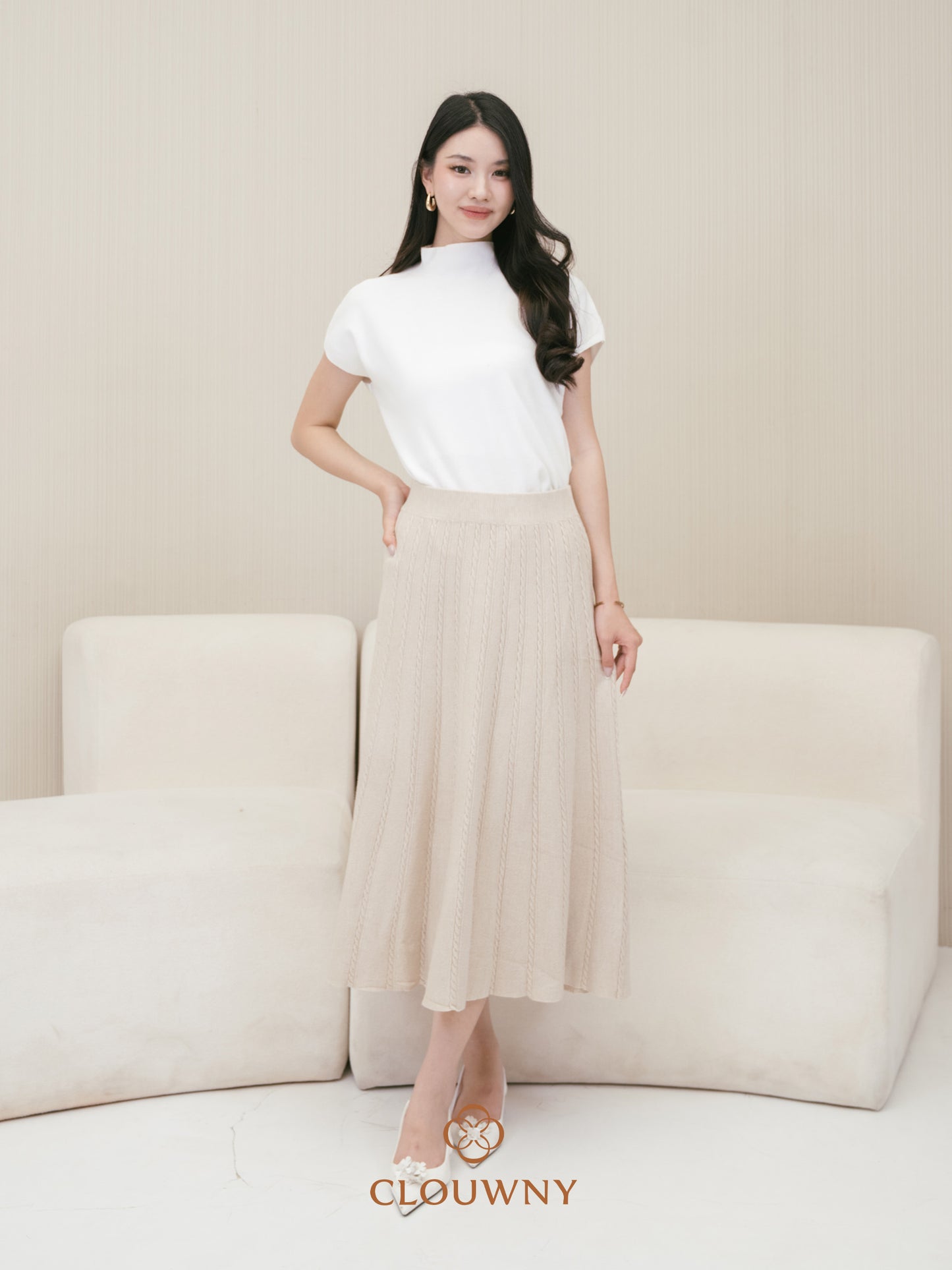 Chesma Knit Skirt - Khaki