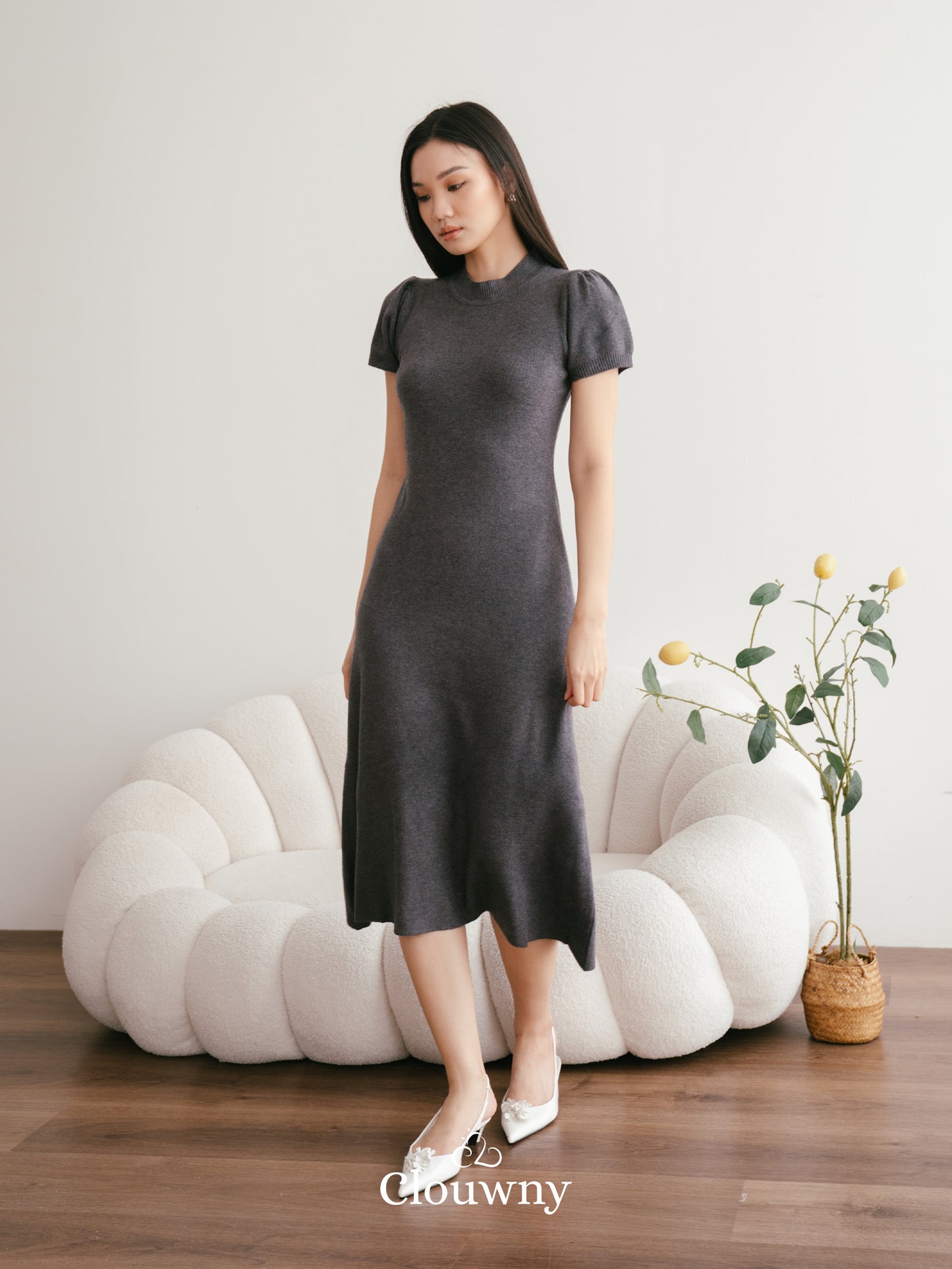 Rusty Knit Dress - Grey
