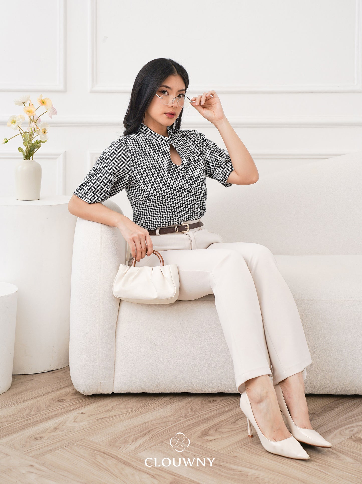 Dinar Button Top - Black