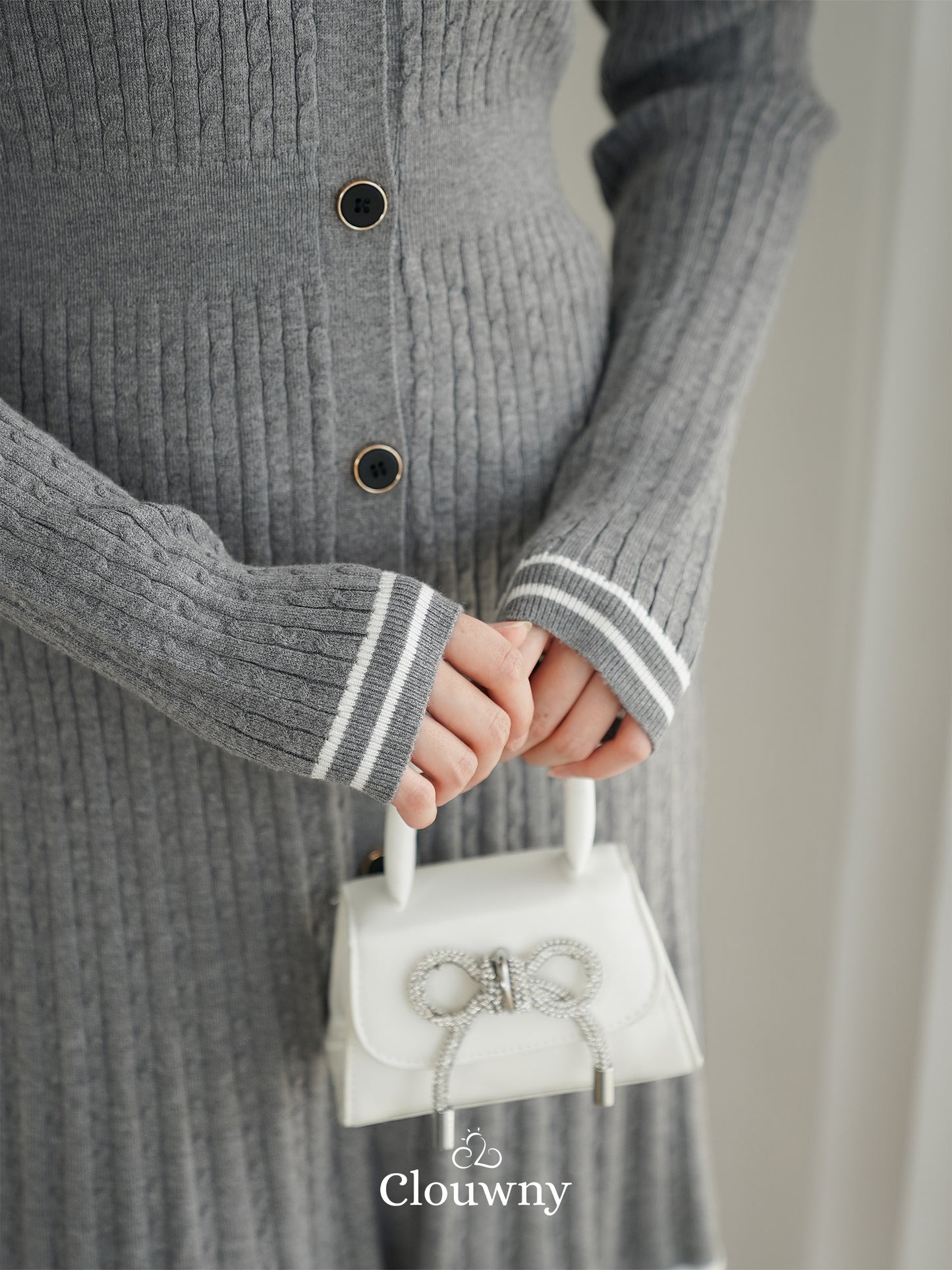 Scarlet Longsleeve Knit Dress - Grey