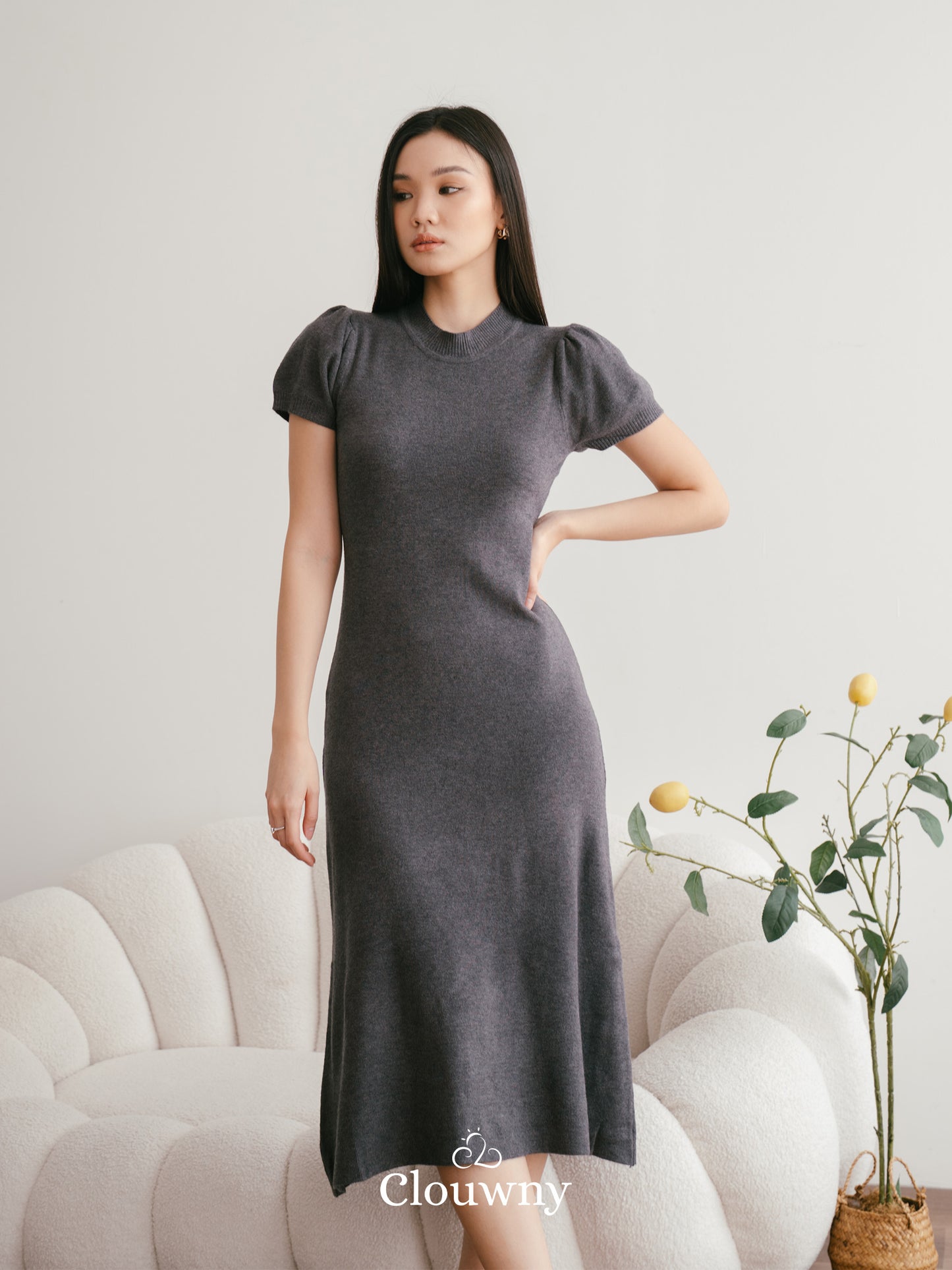 Rusty Knit Dress - Grey