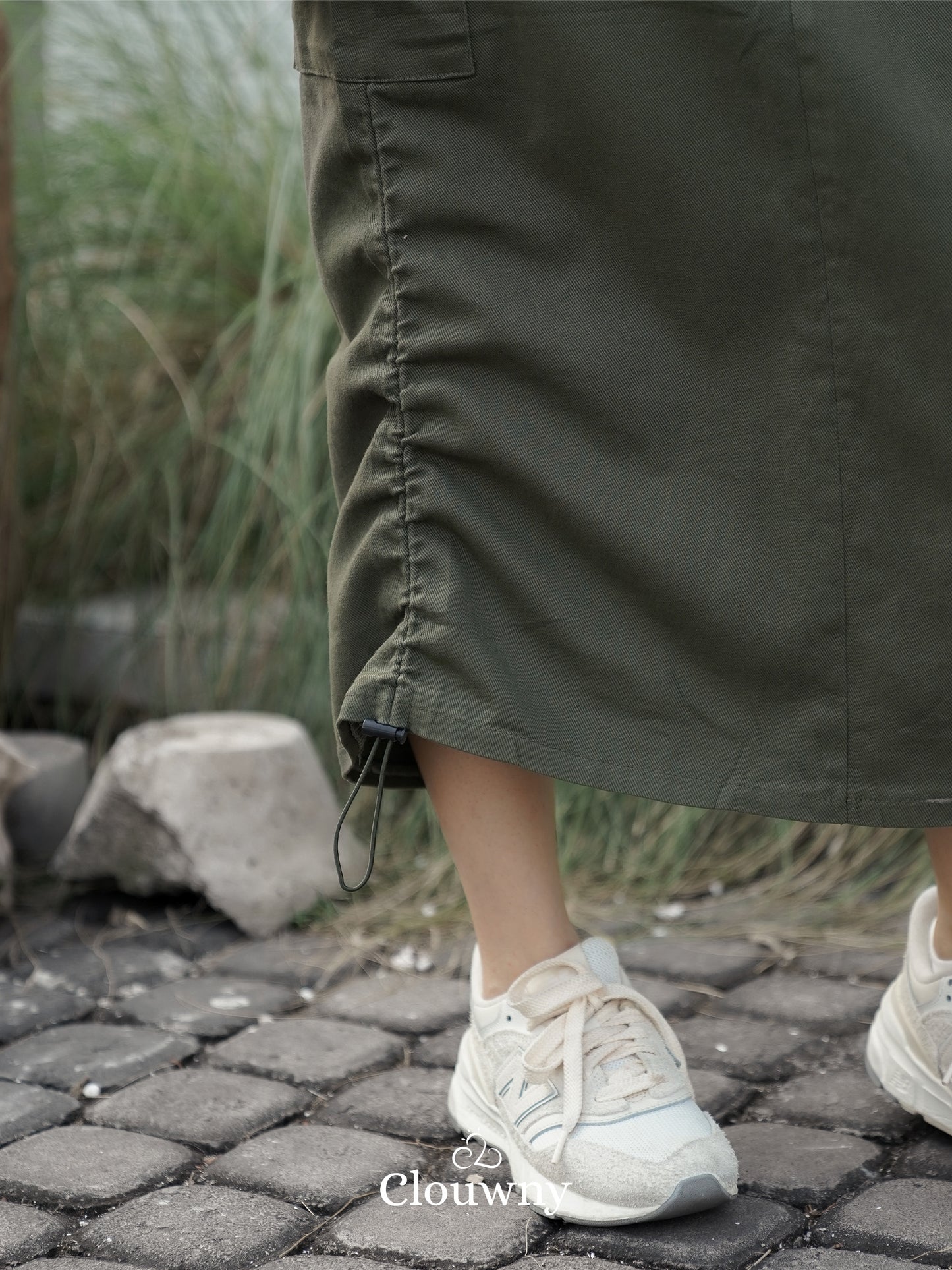 Dex Cargo Denim Skirt - Army