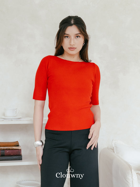 Remy Knit Top - Red