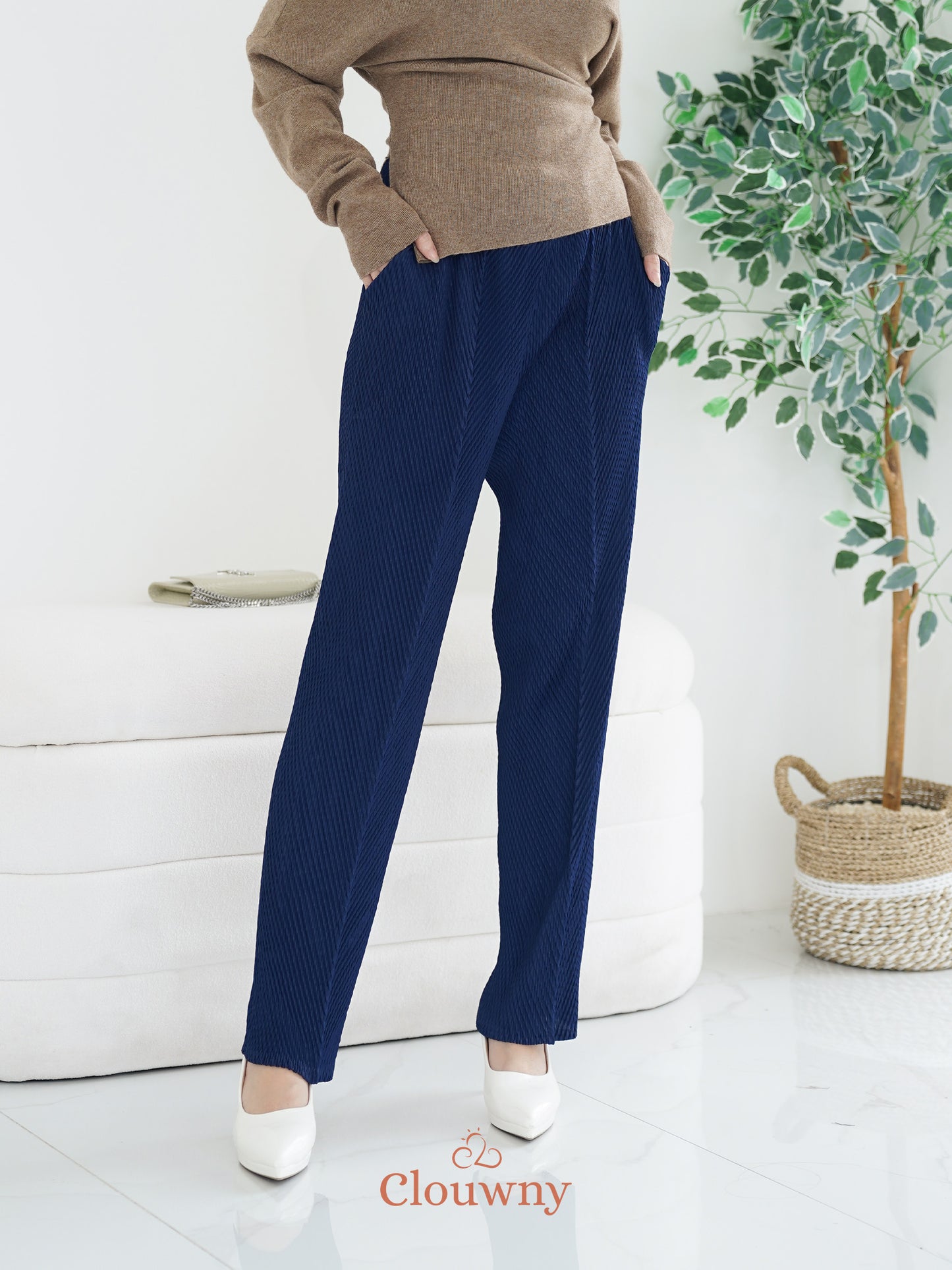 Ollie Pencil Pants - Navy