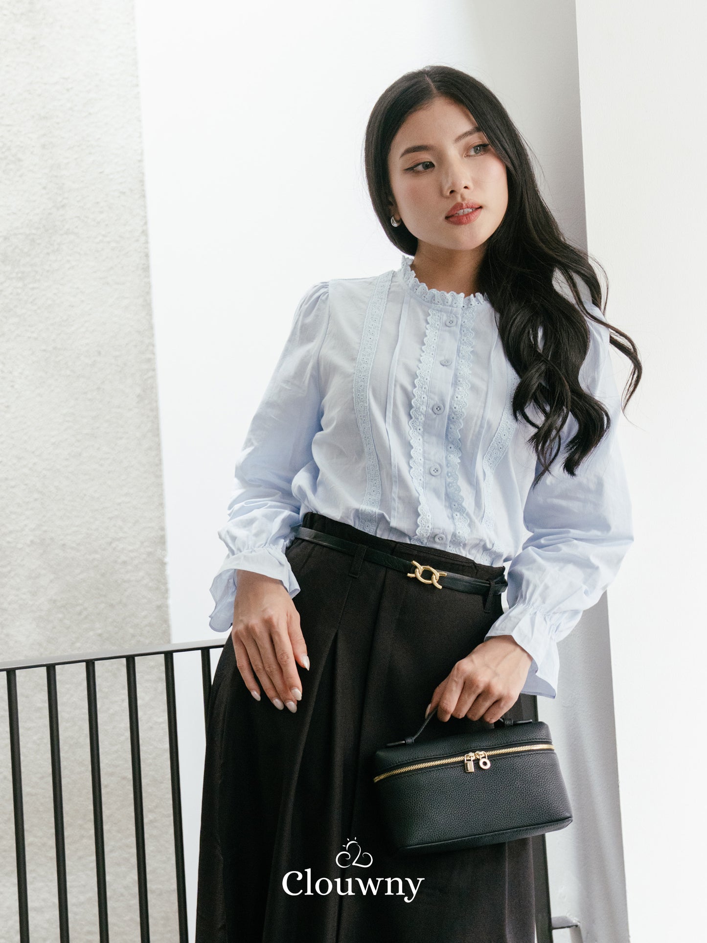 Reena Lace Blouse - Blue