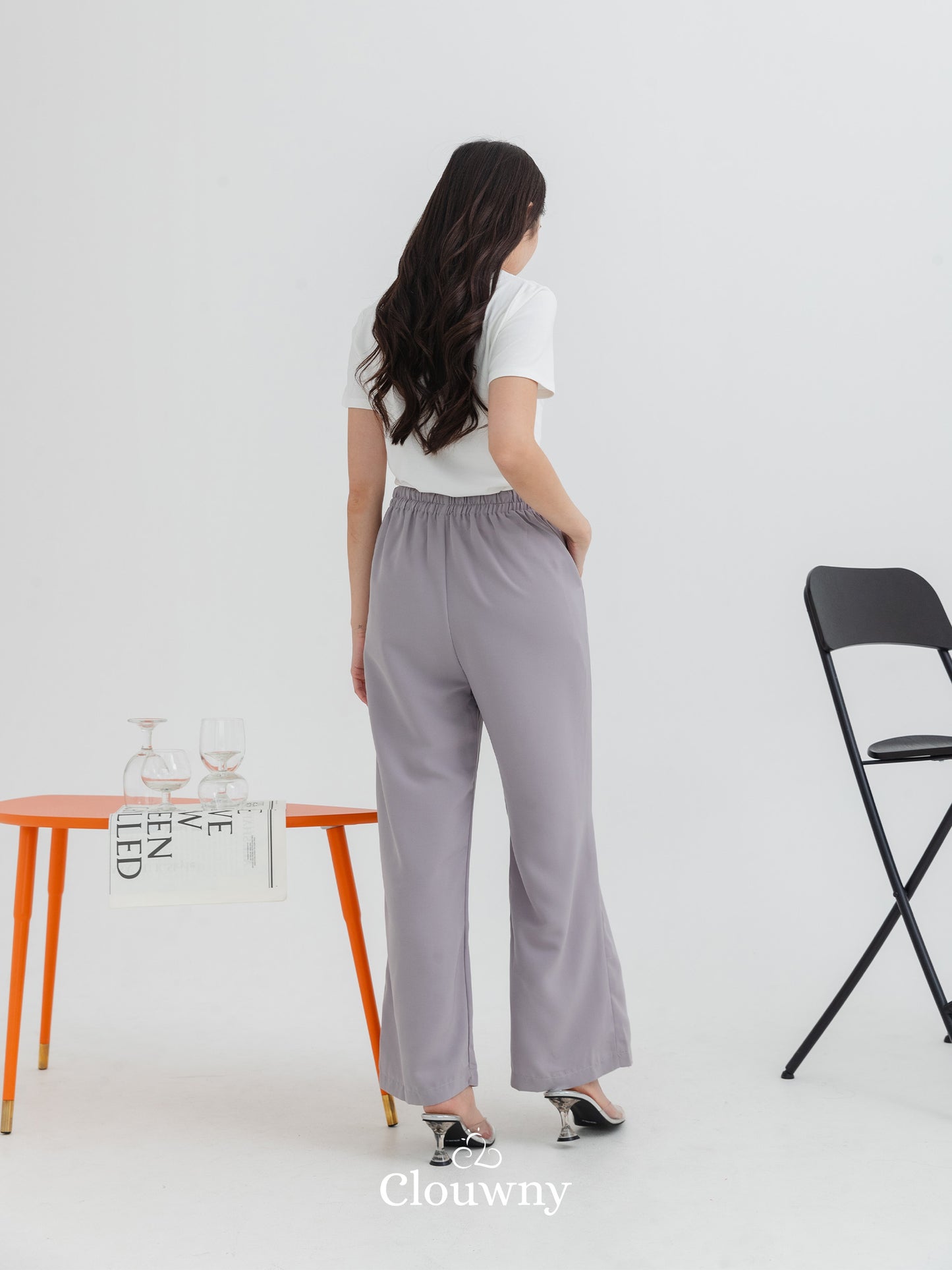 Quin Three Button Pants - Light Grey