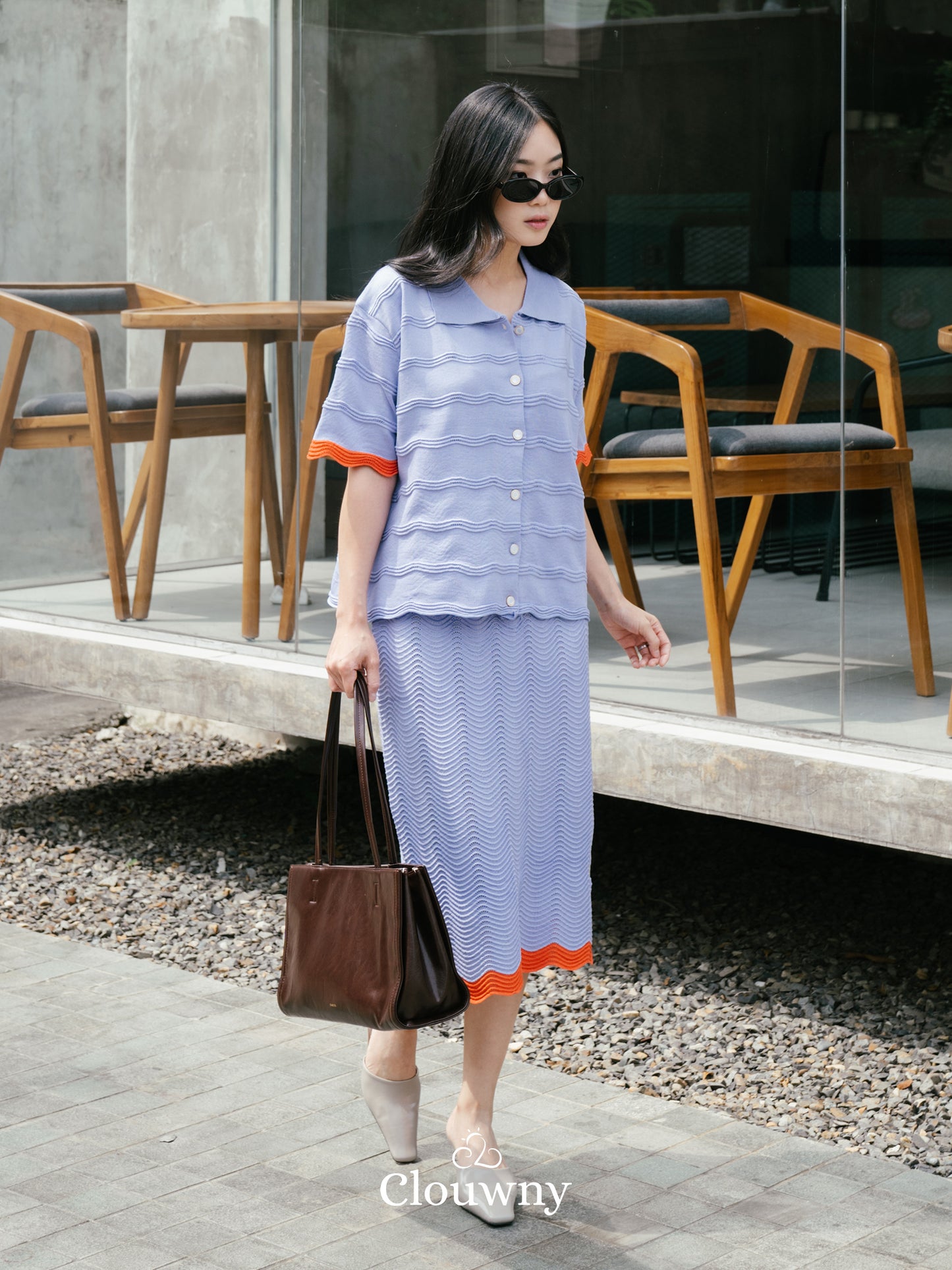 Cloud Knit Set - Purple
