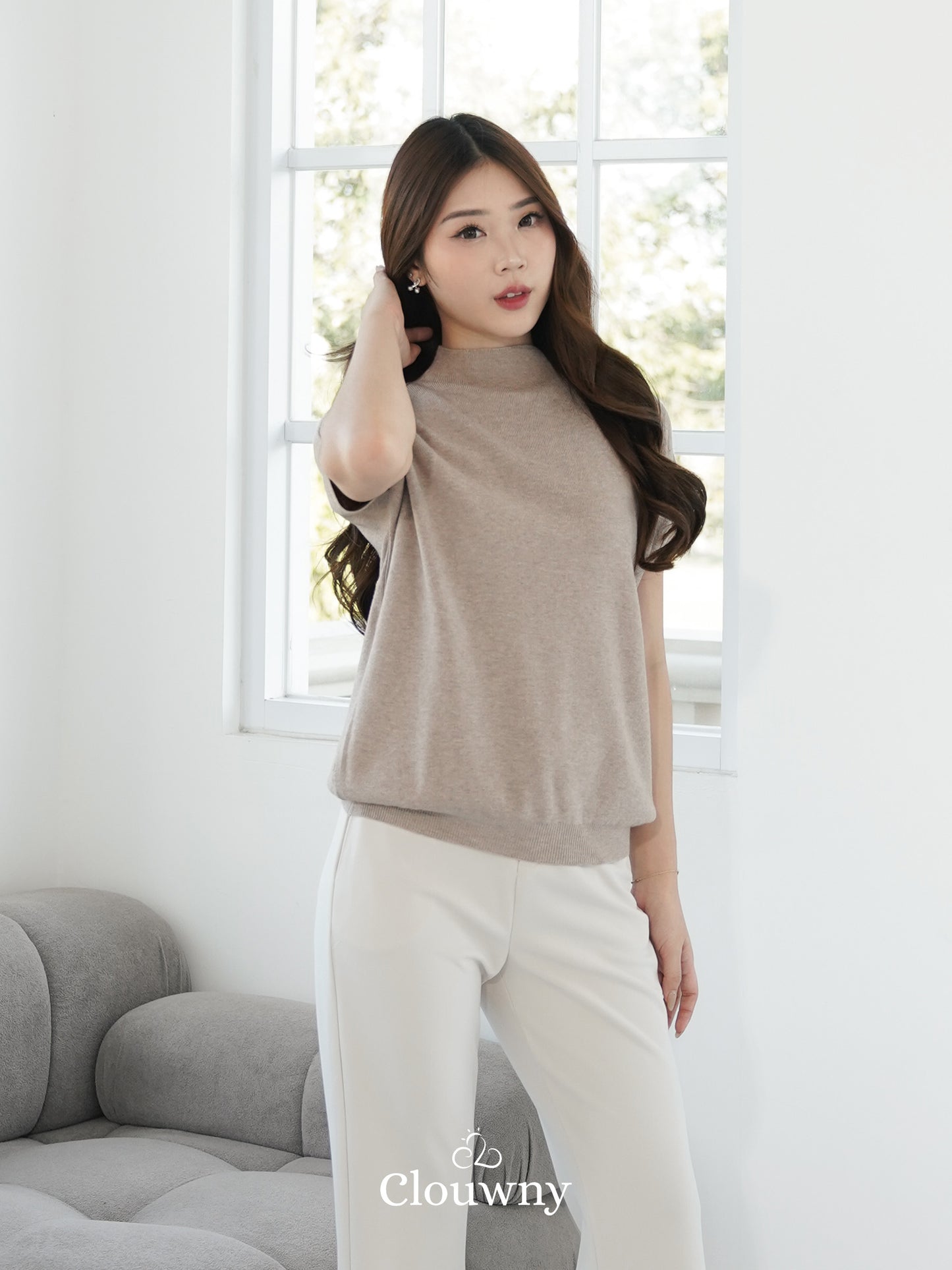 Semi Turtle Top - Beige