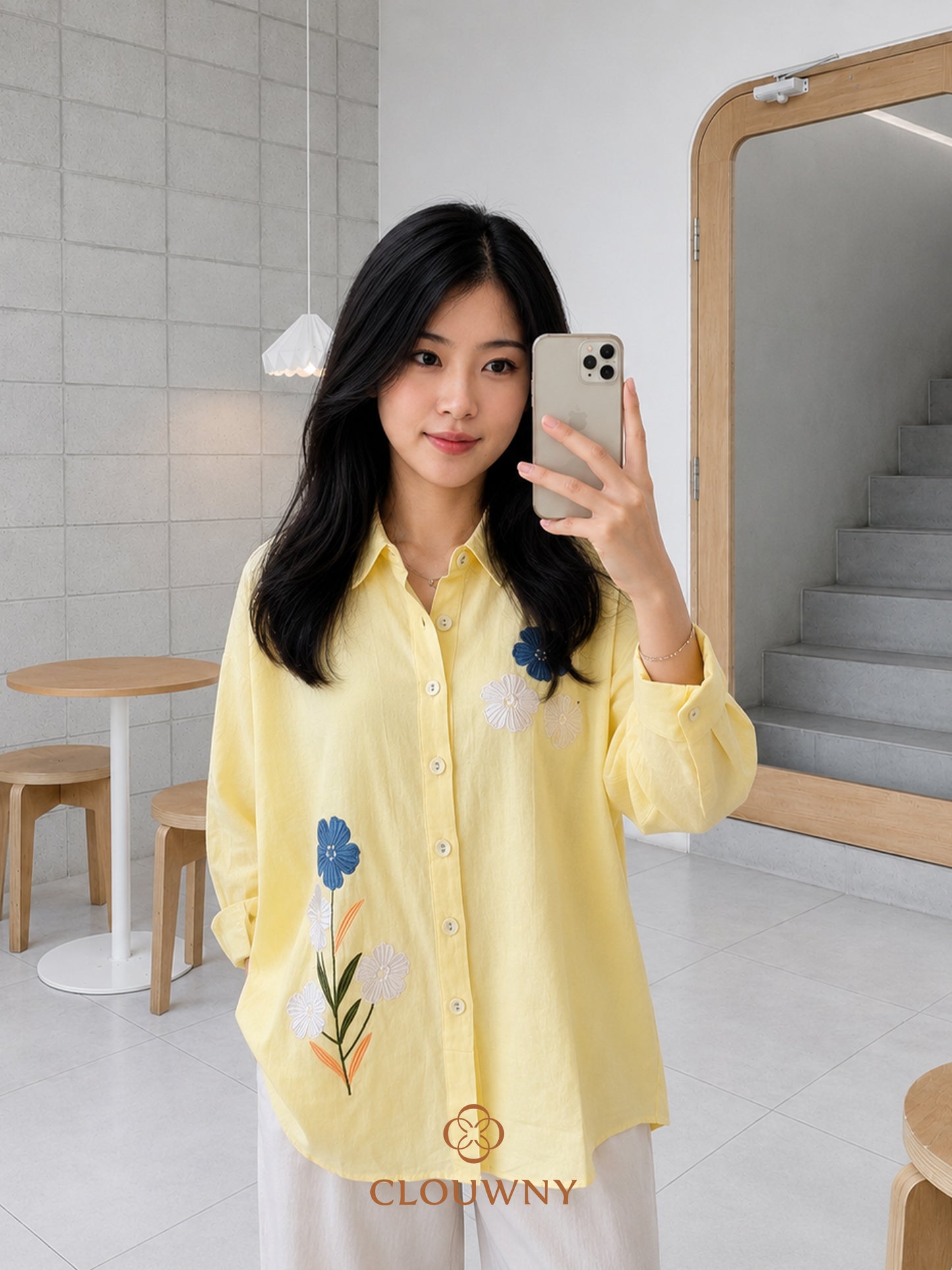Jamie Double Button Shirt - Yellow