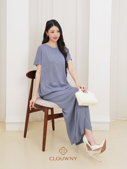 Kurasu Round Knit Set - Dusty Blue