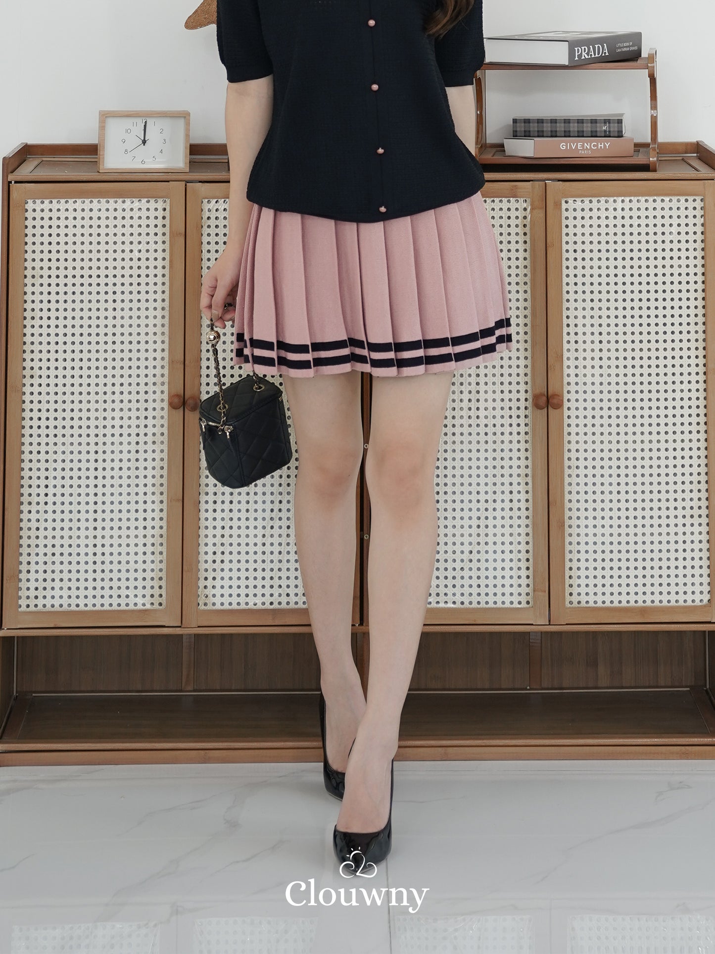 Stripes Tennis Skirt - Pink