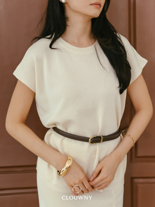 Kurasu Round Knit Set - Broken White