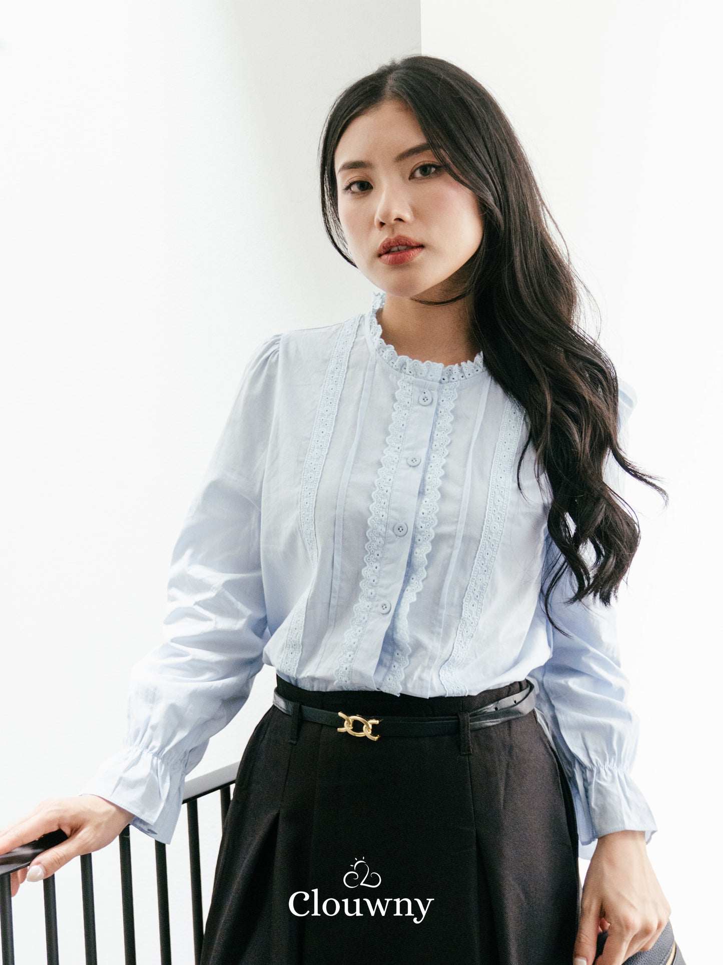 Reena Lace Blouse - Blue