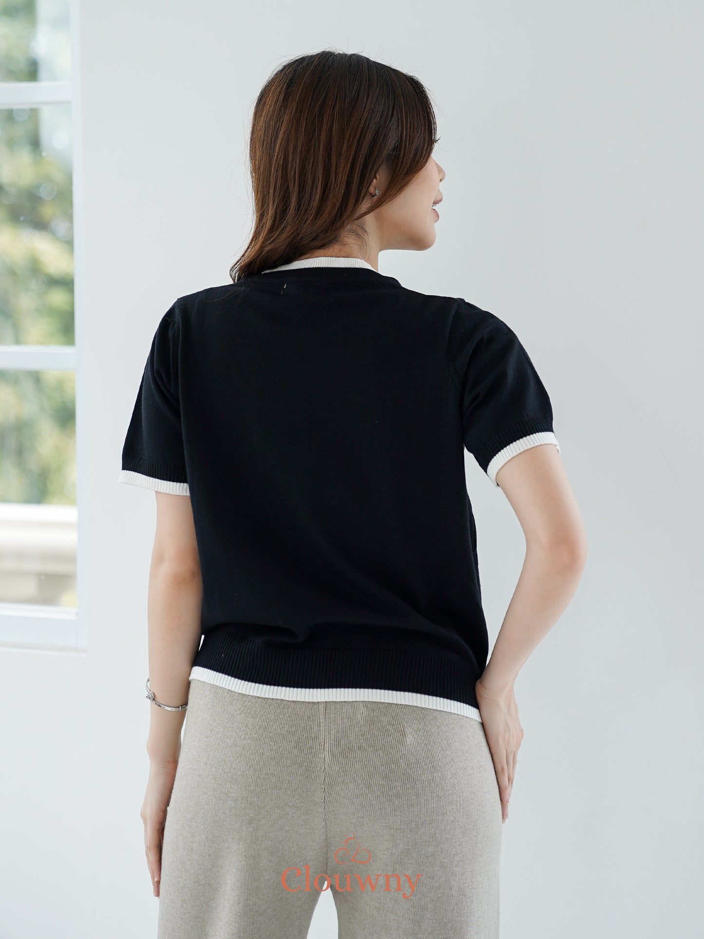 Bless Flower Top - Black