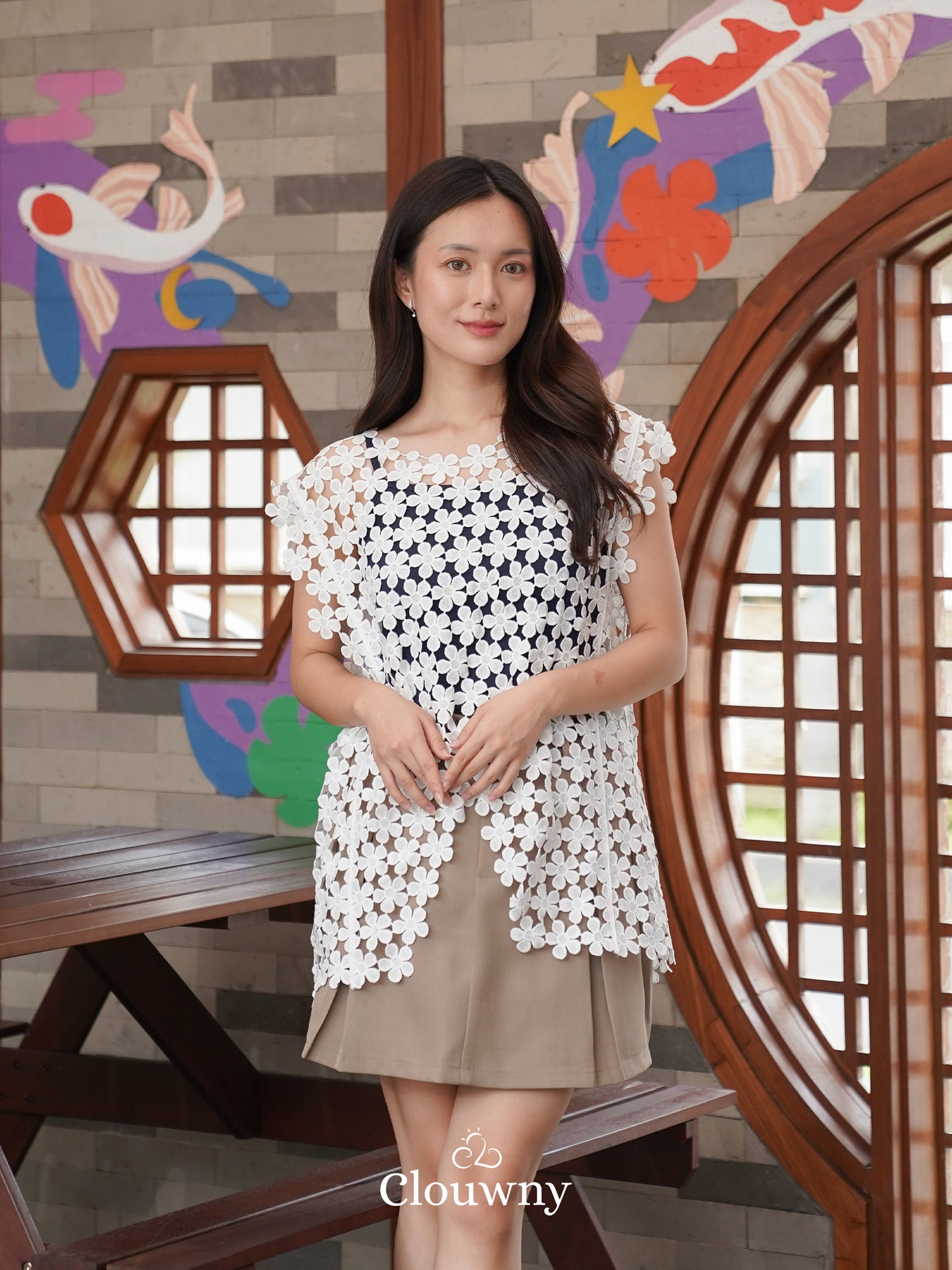 Peony Lace Top - White