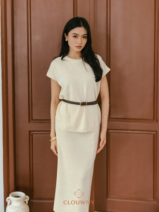 Kurasu Round Knit Set - Broken White