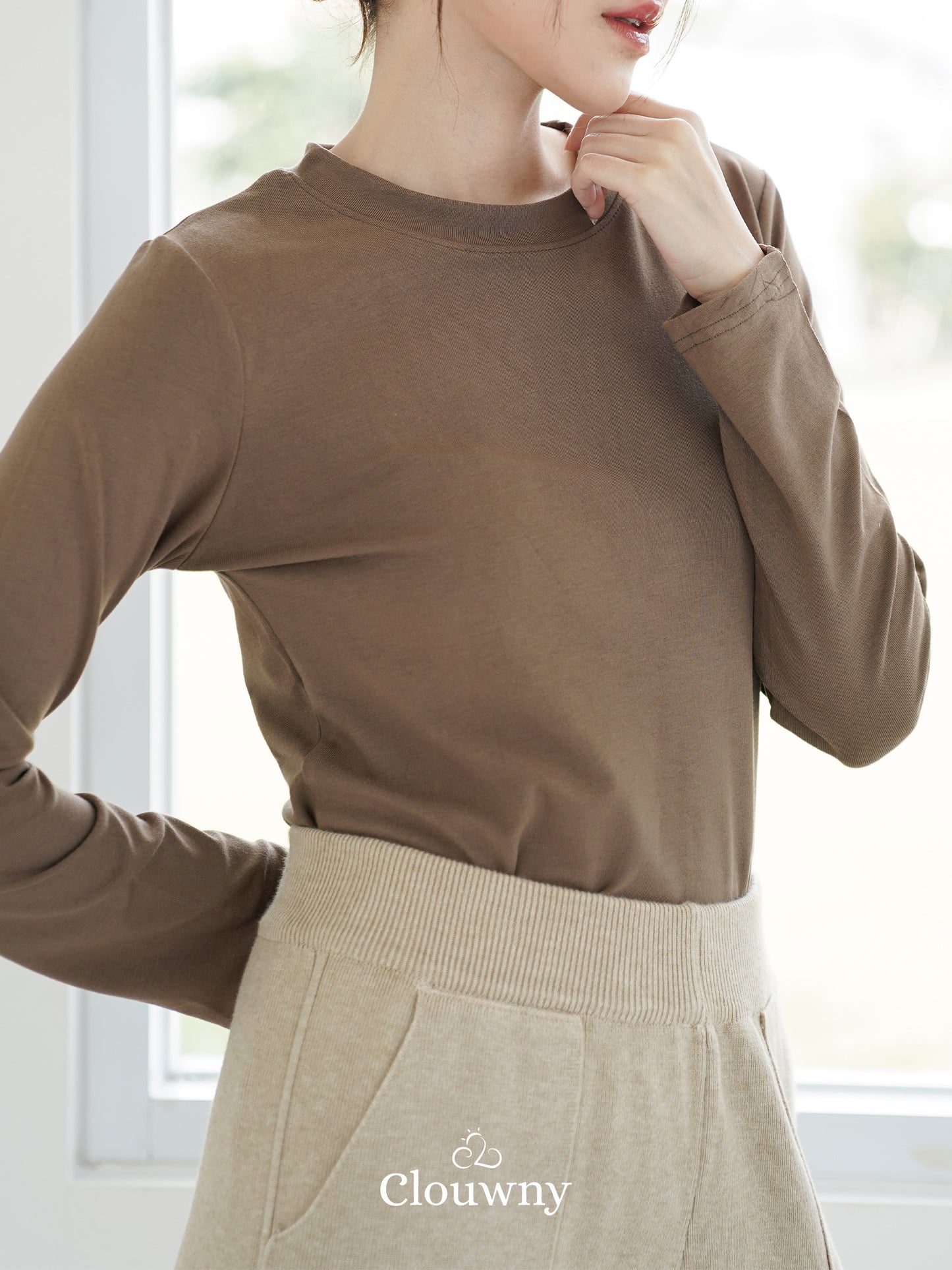 Summer Longsleeve Top - Dark Beige
