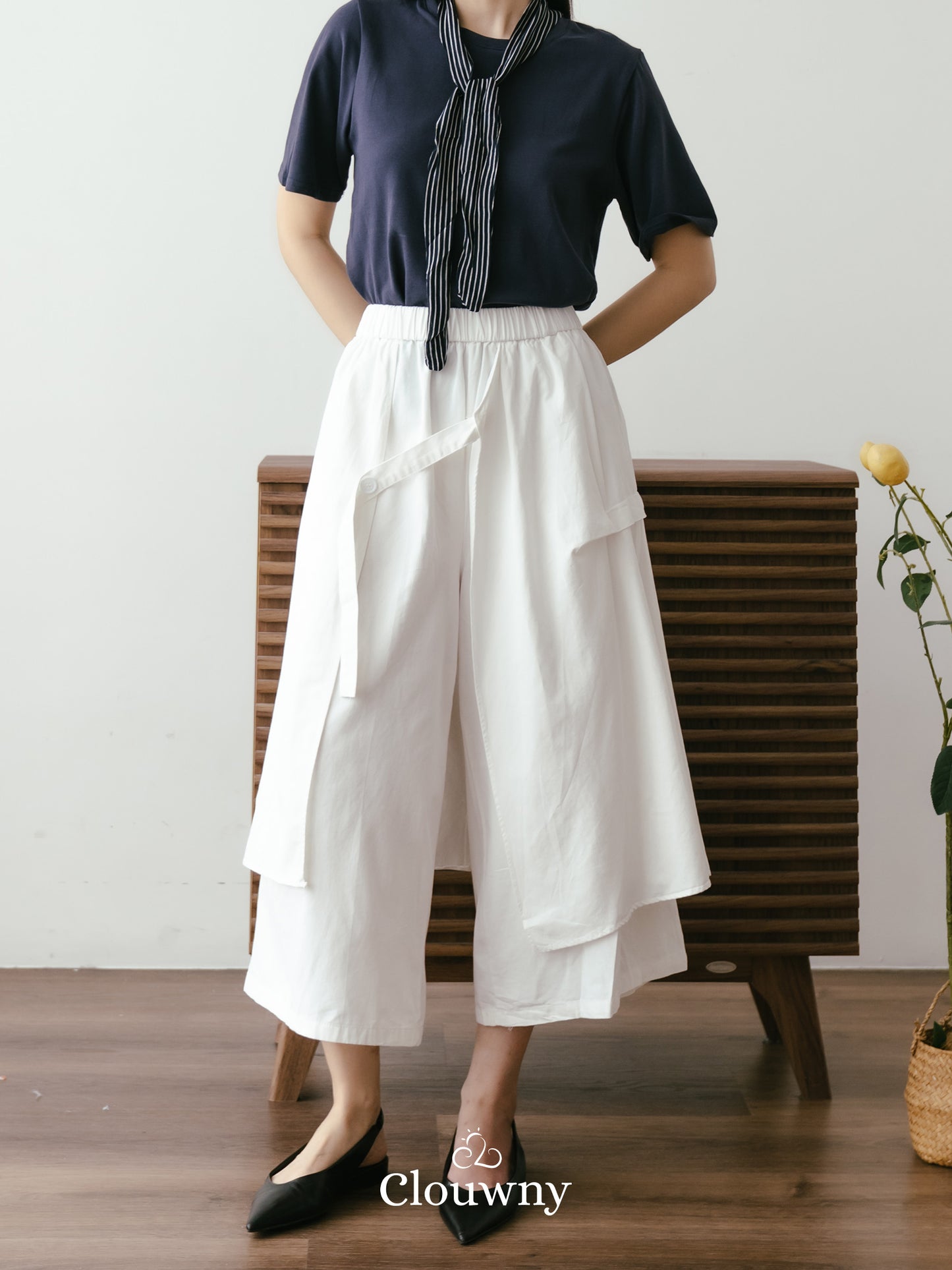 Avena Double Layer Pants - White