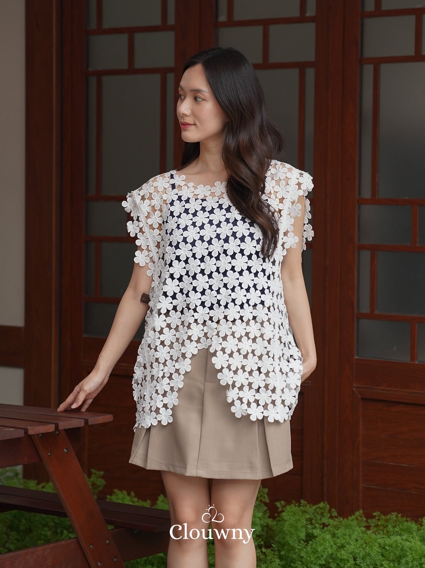 Peony Lace Top - White
