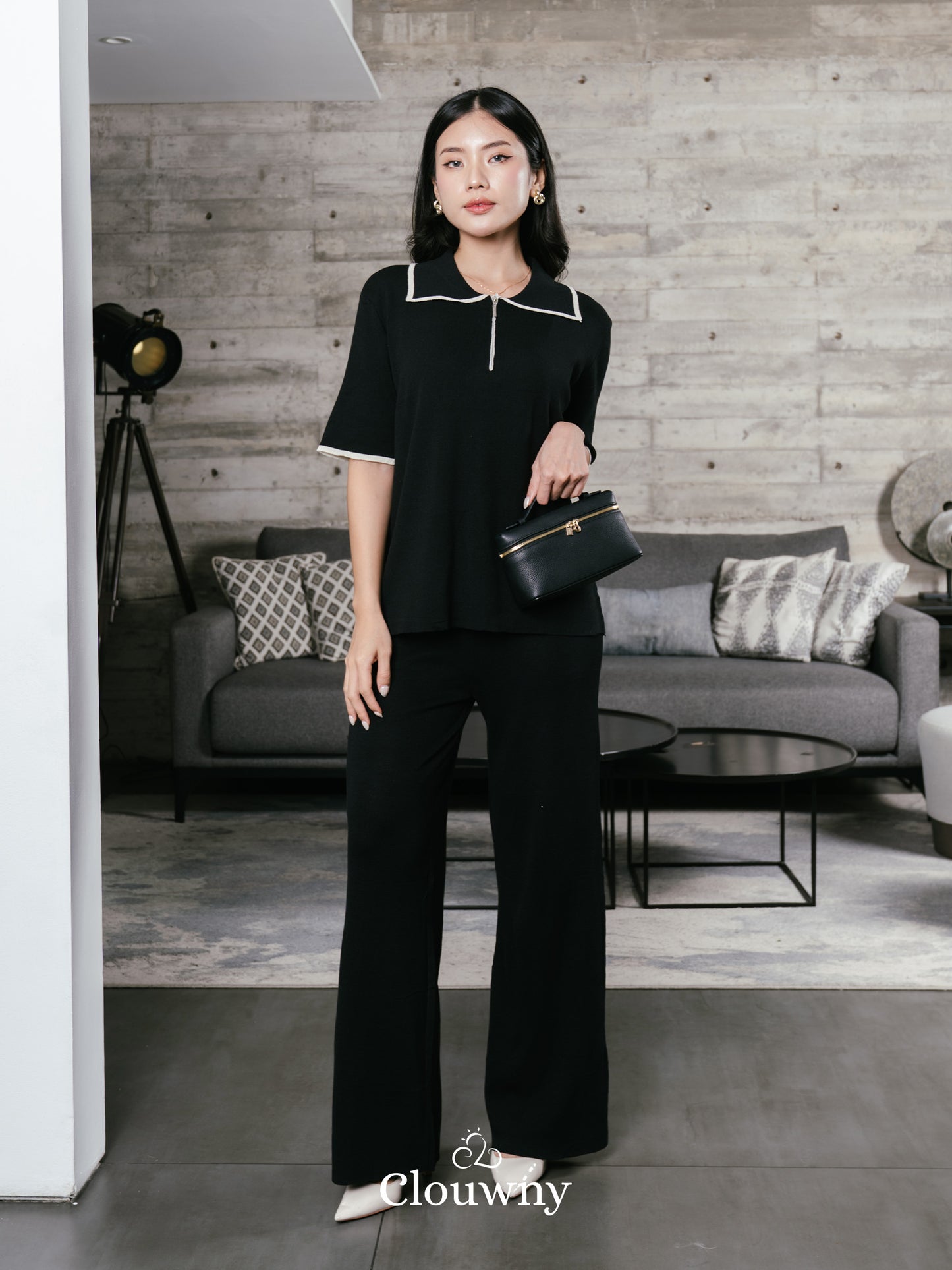 Lucia Knit Set - Black