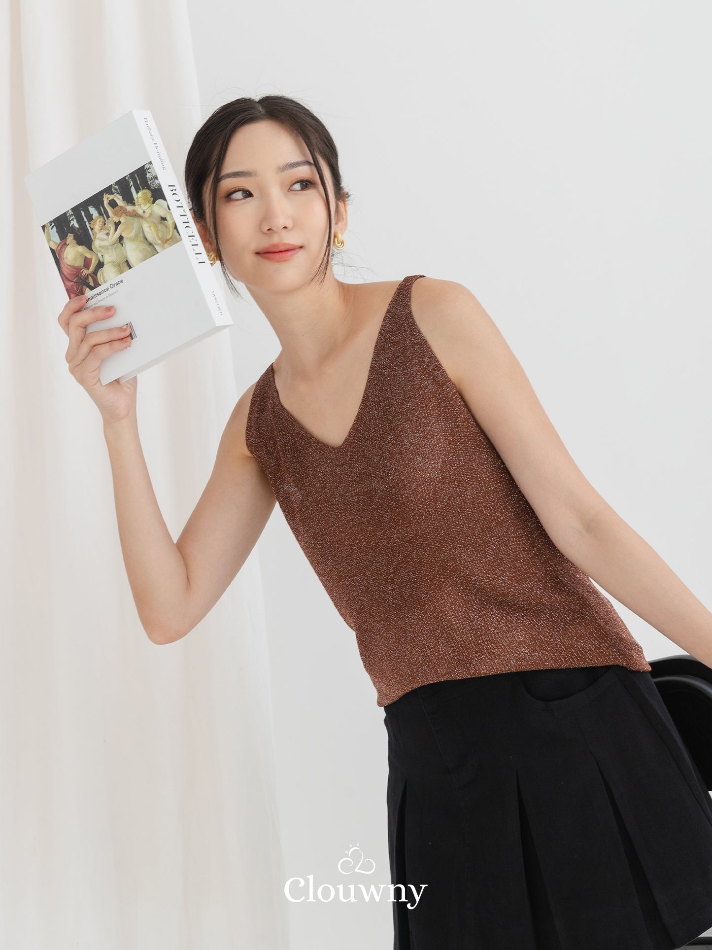 Glitter Tanktop - Coffee