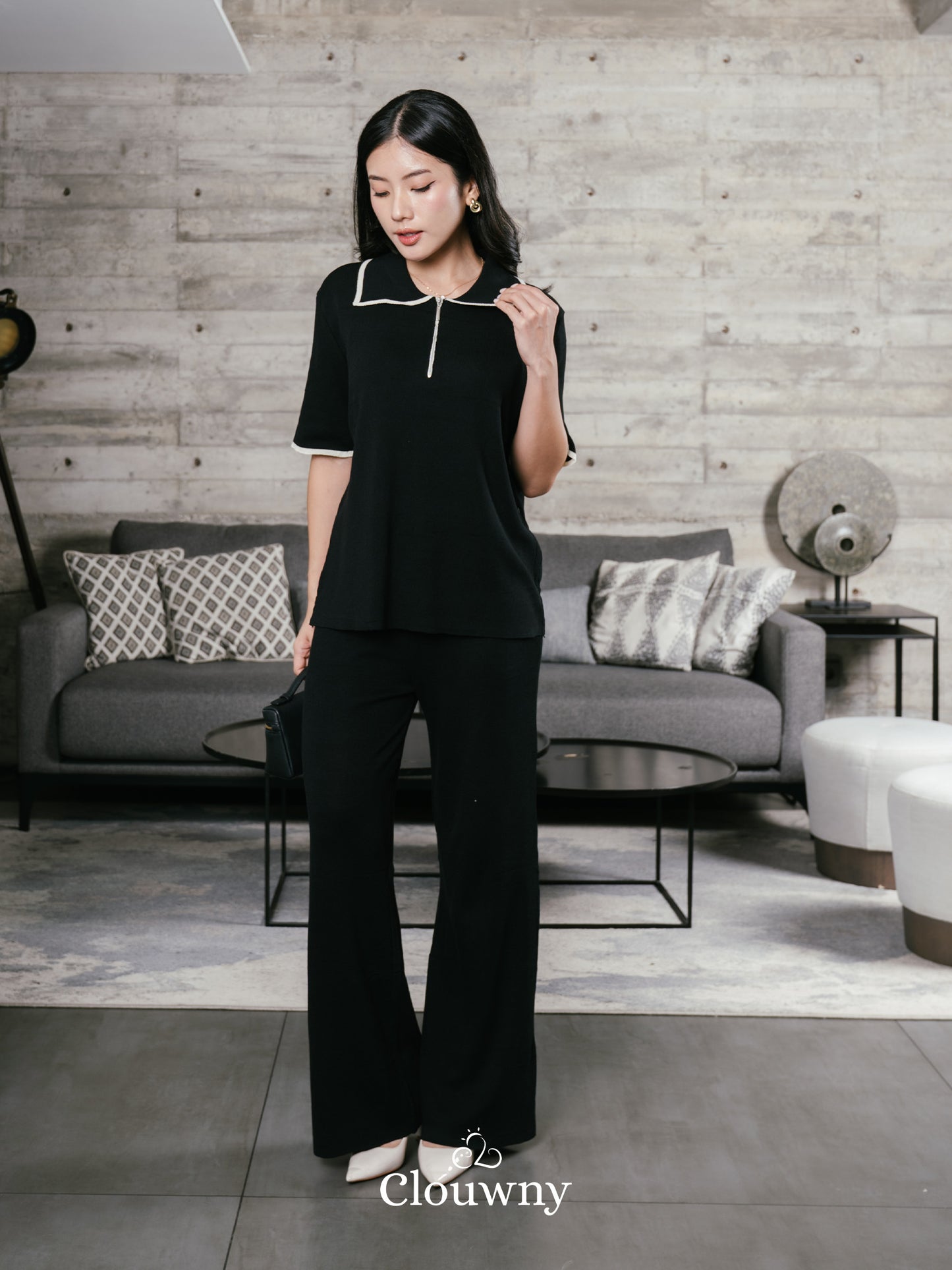Lucia Knit Set - Black