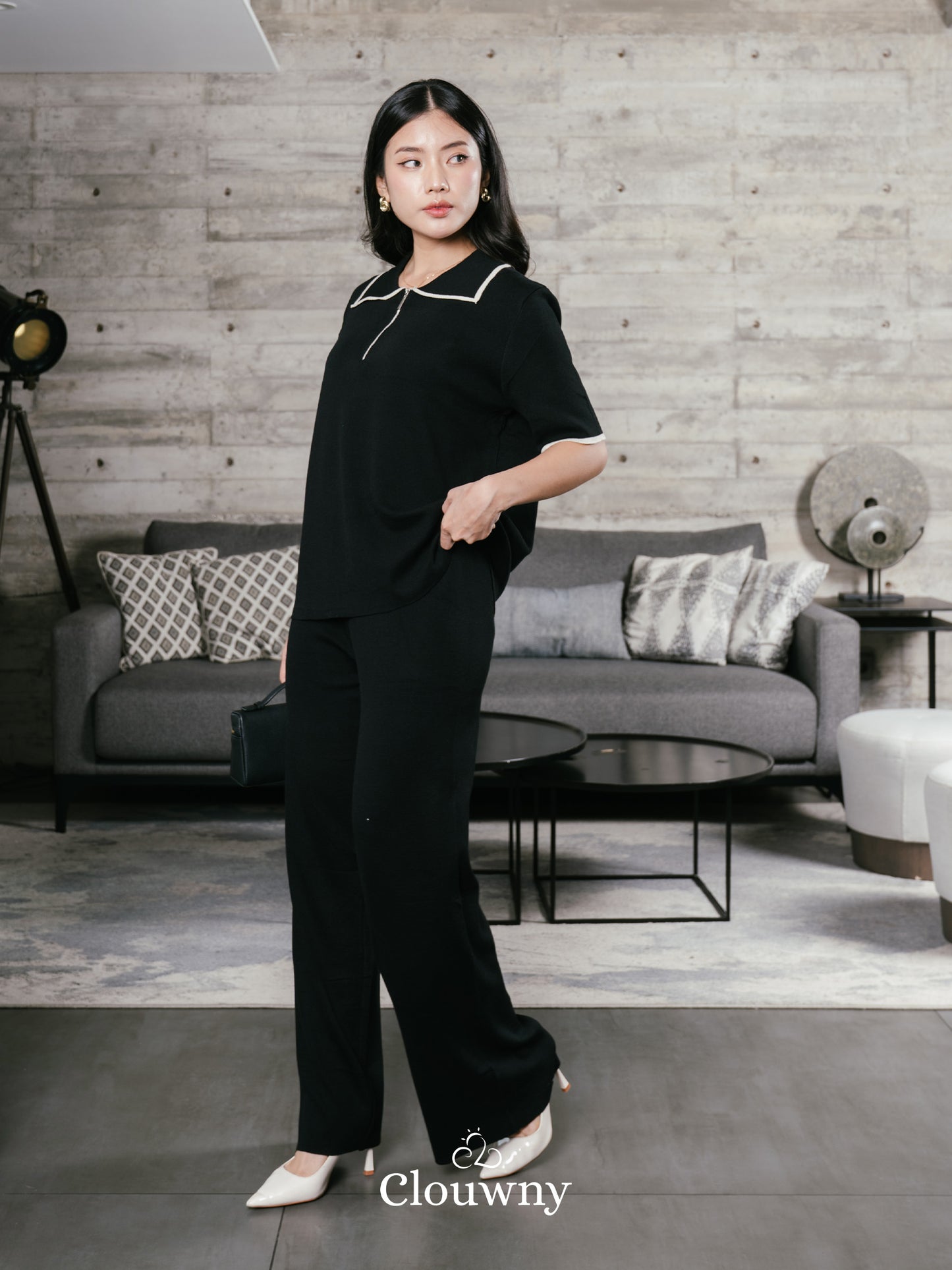 Lucia Knit Set - Black