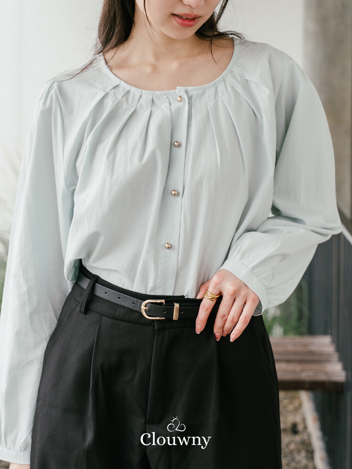 Mine Cotton Blouse - Mint