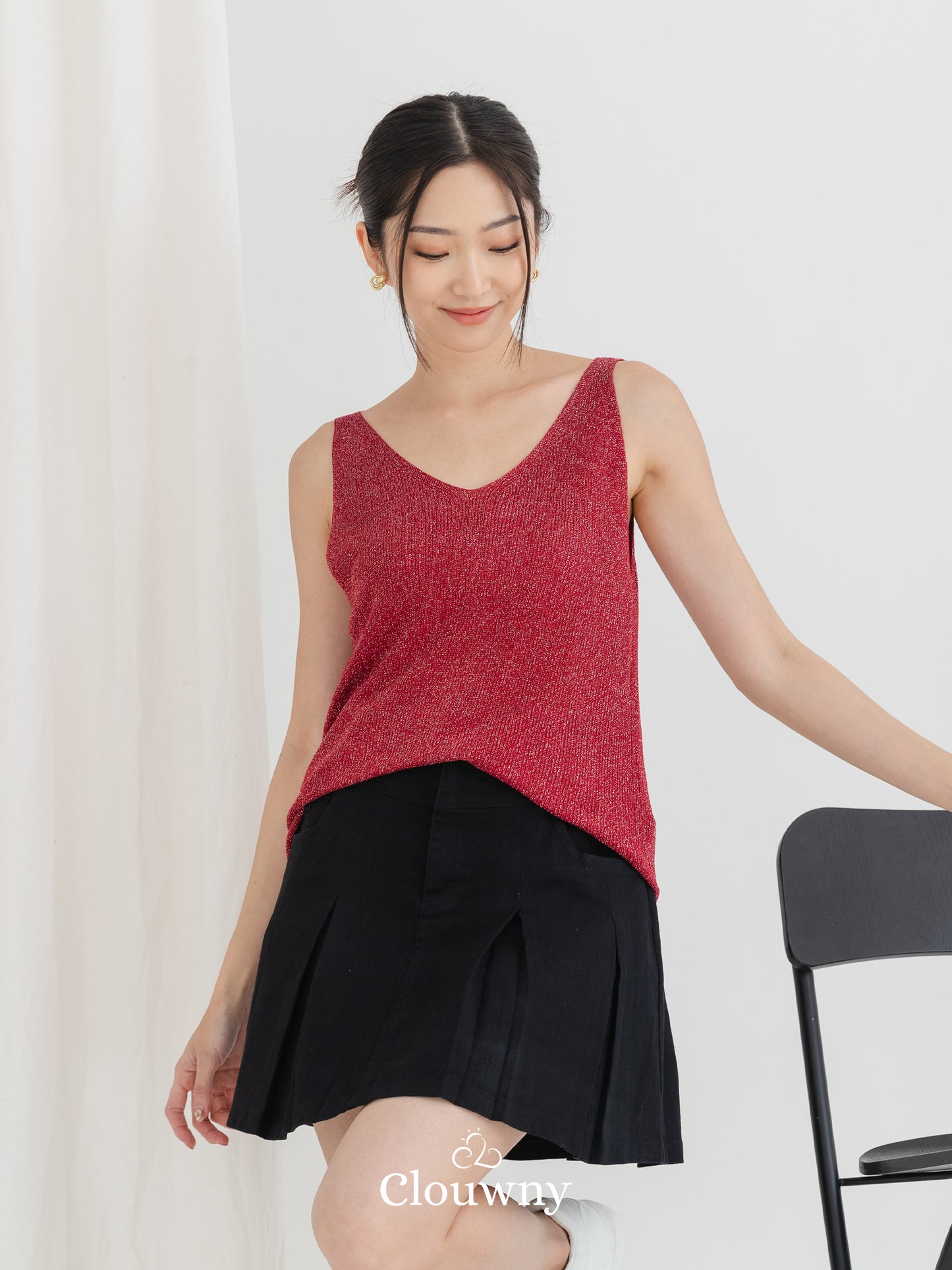 Glitter Tanktop - Maroon