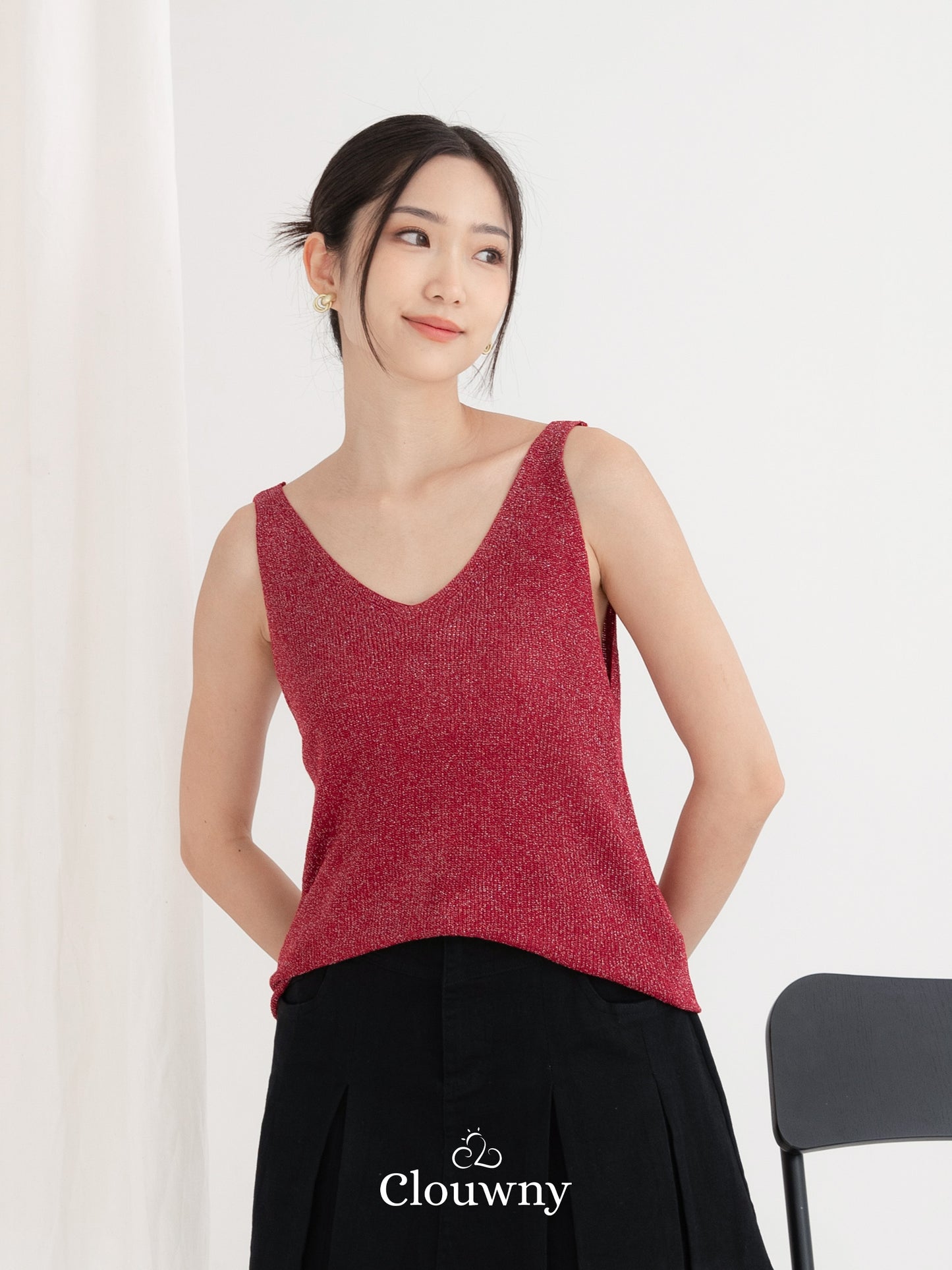 Glitter Tanktop - Maroon