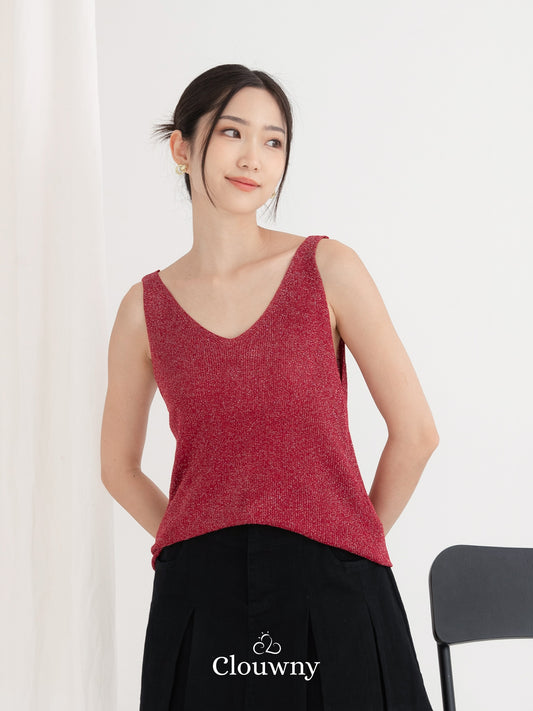 Glitter Tanktop - Maroon