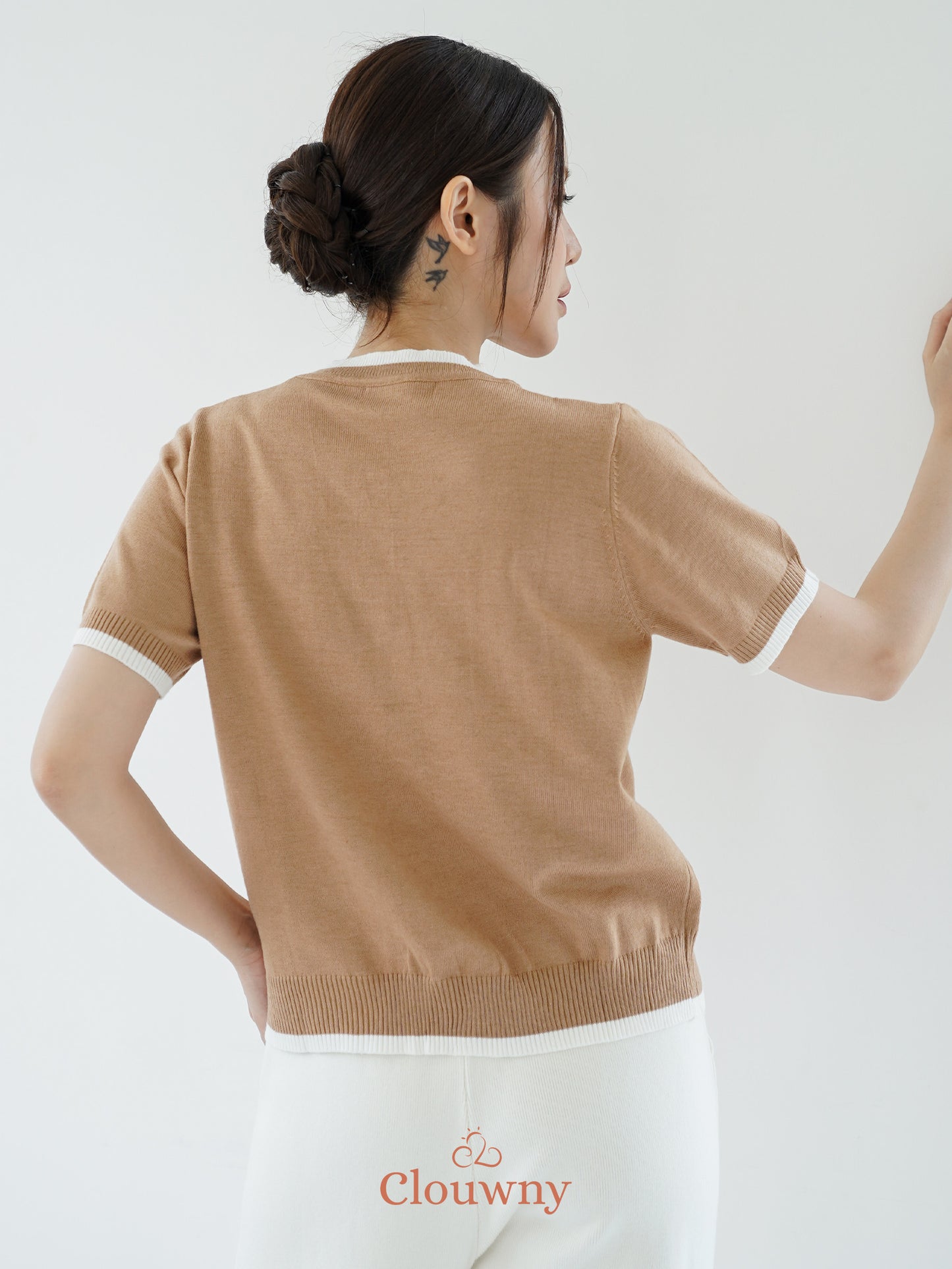 Bless Flower Top - Khaki