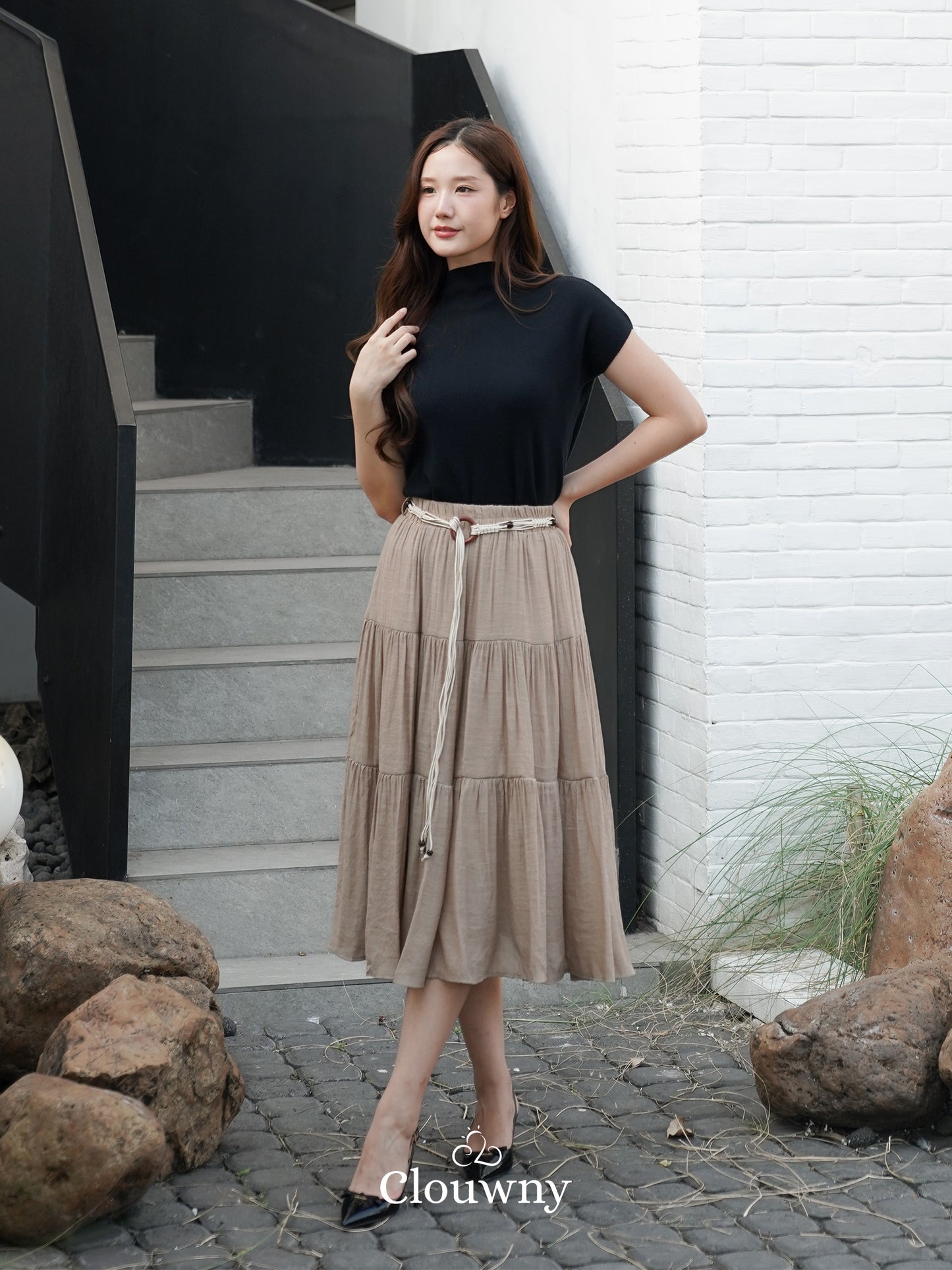 Kila Flare Skirt - Khaki