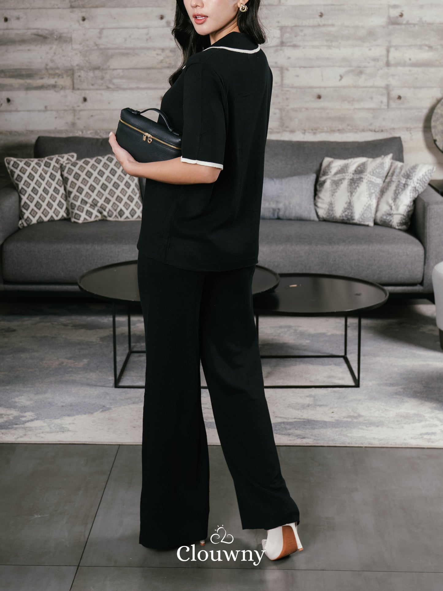 Lucia Knit Set - Black
