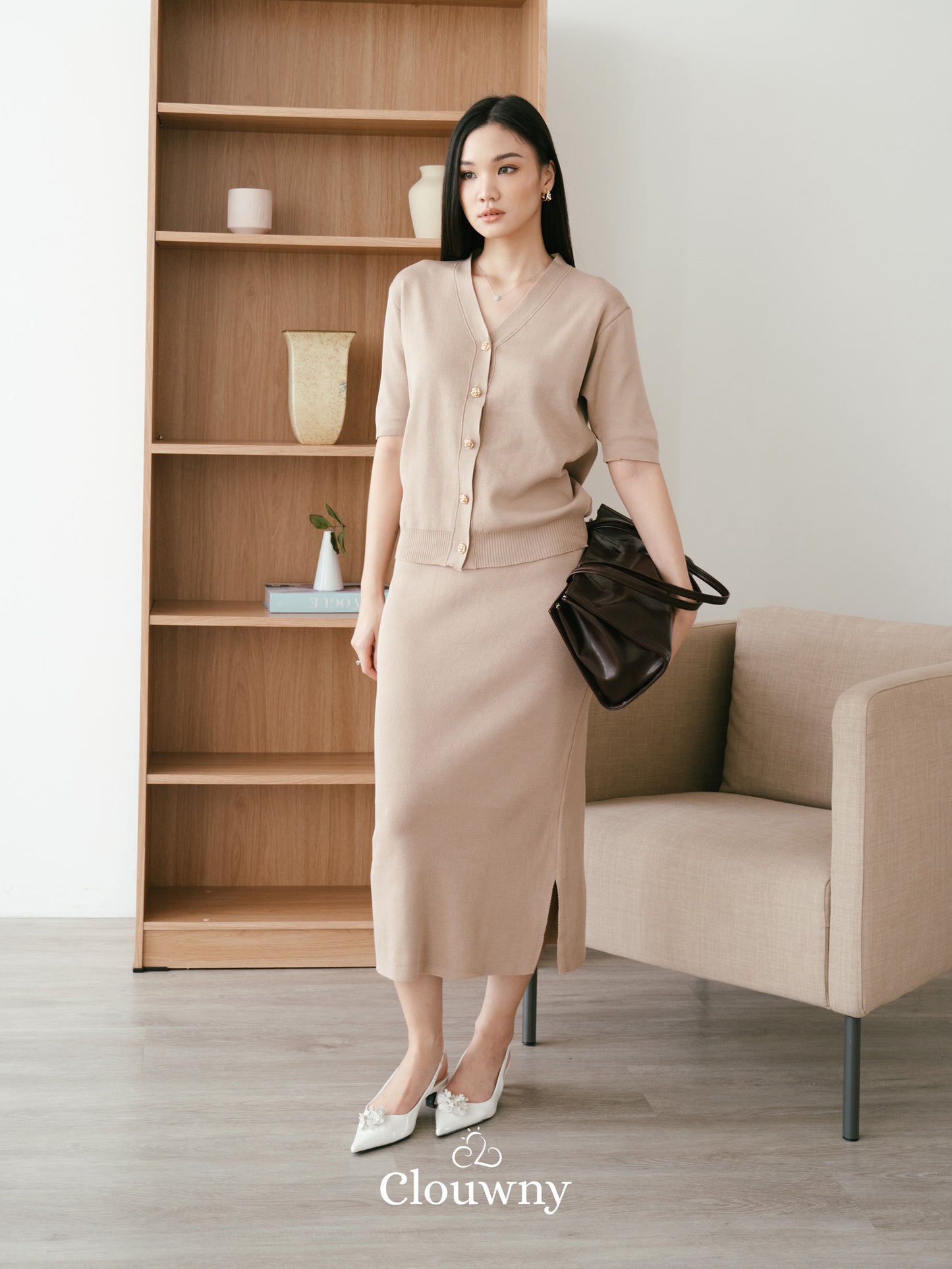 Giana Button Set - Khaki