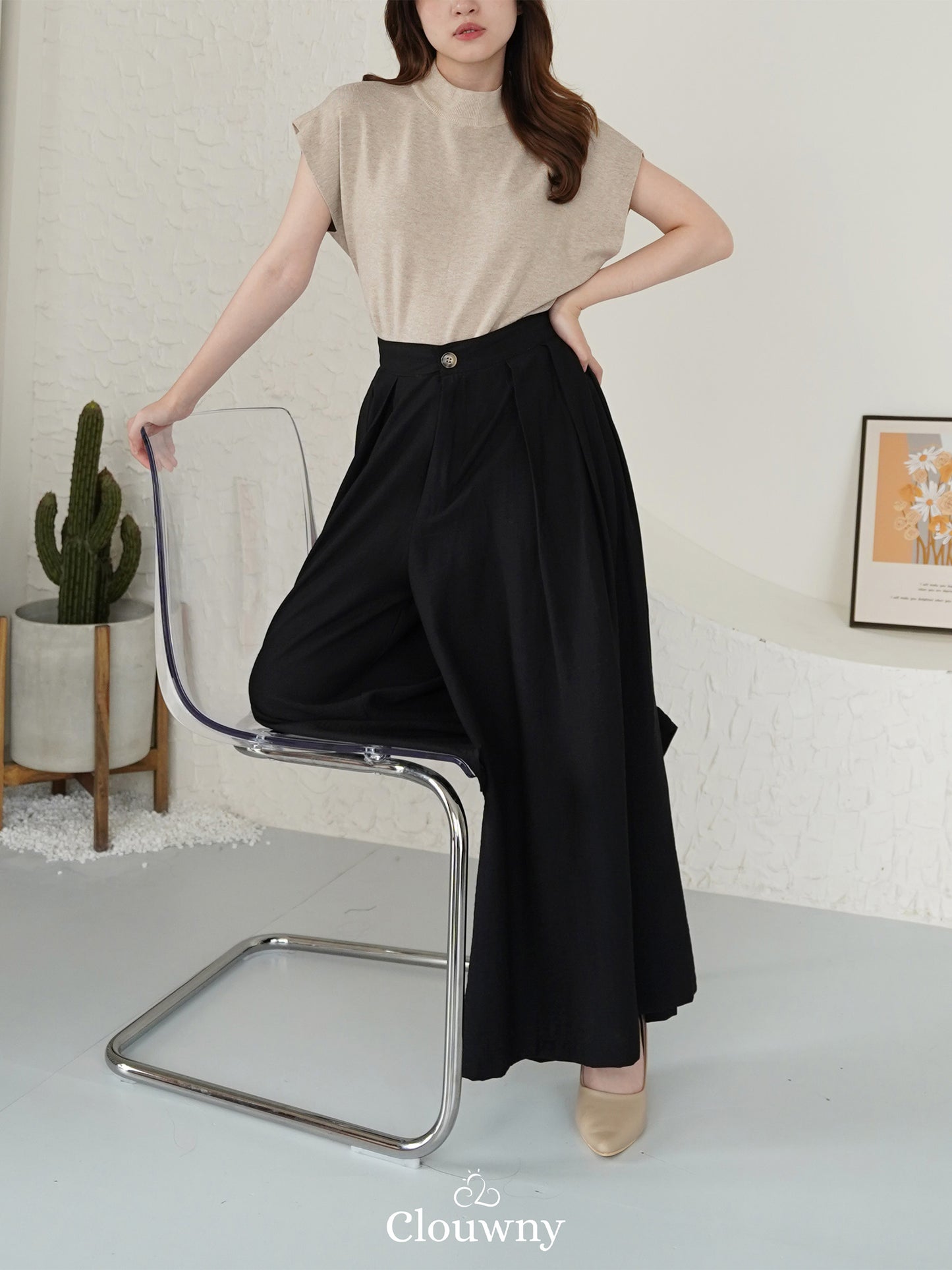 Yuni Cullotes Pants - Black