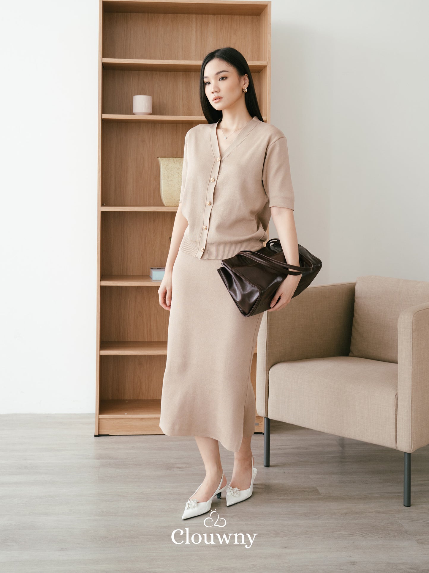 Giana Button Set - Khaki