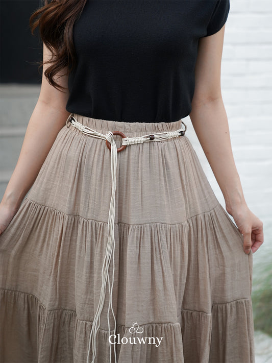 Round String Belt - Brown