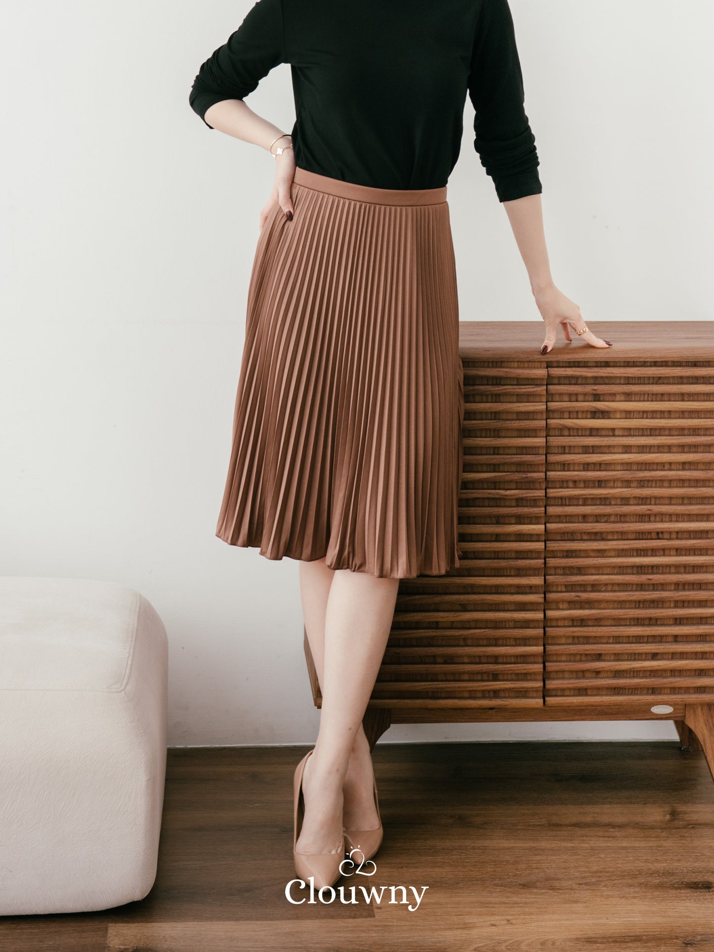 Vamos Midi Pleats Skirt - Milo