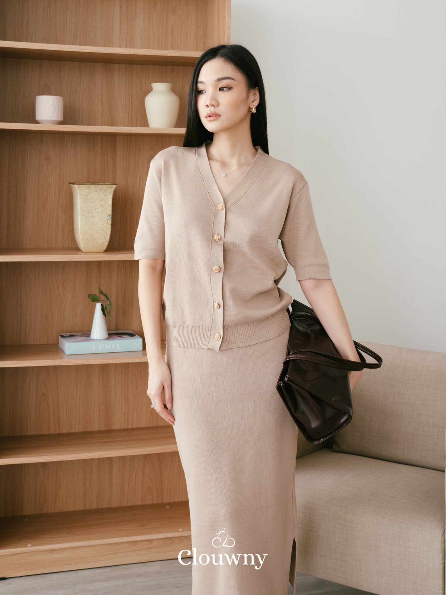 Giana Button Set - Khaki