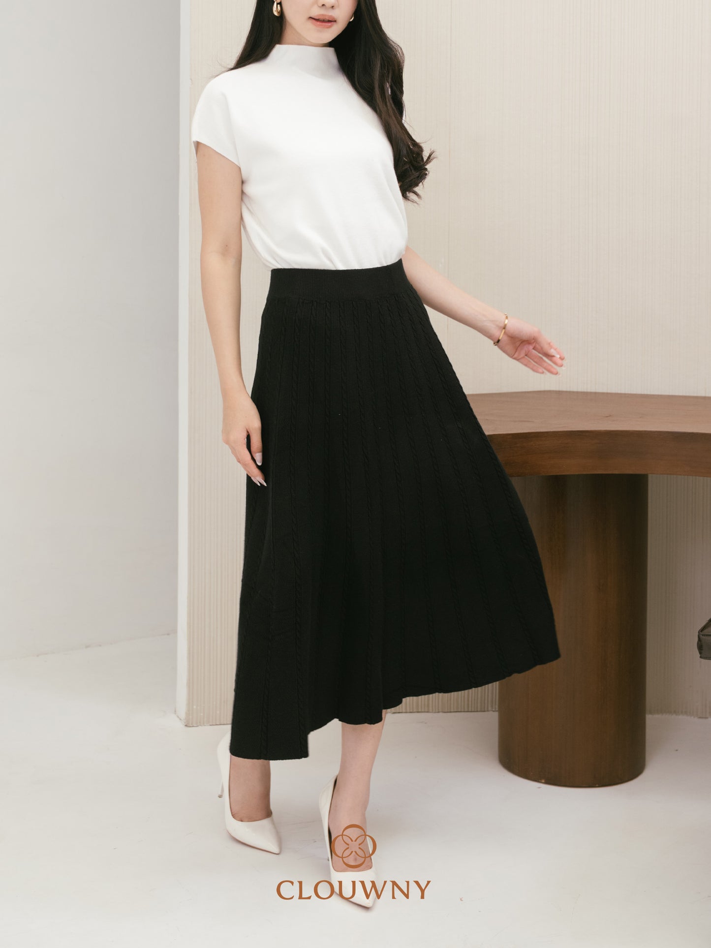 Chesma Knit Skirt - Black
