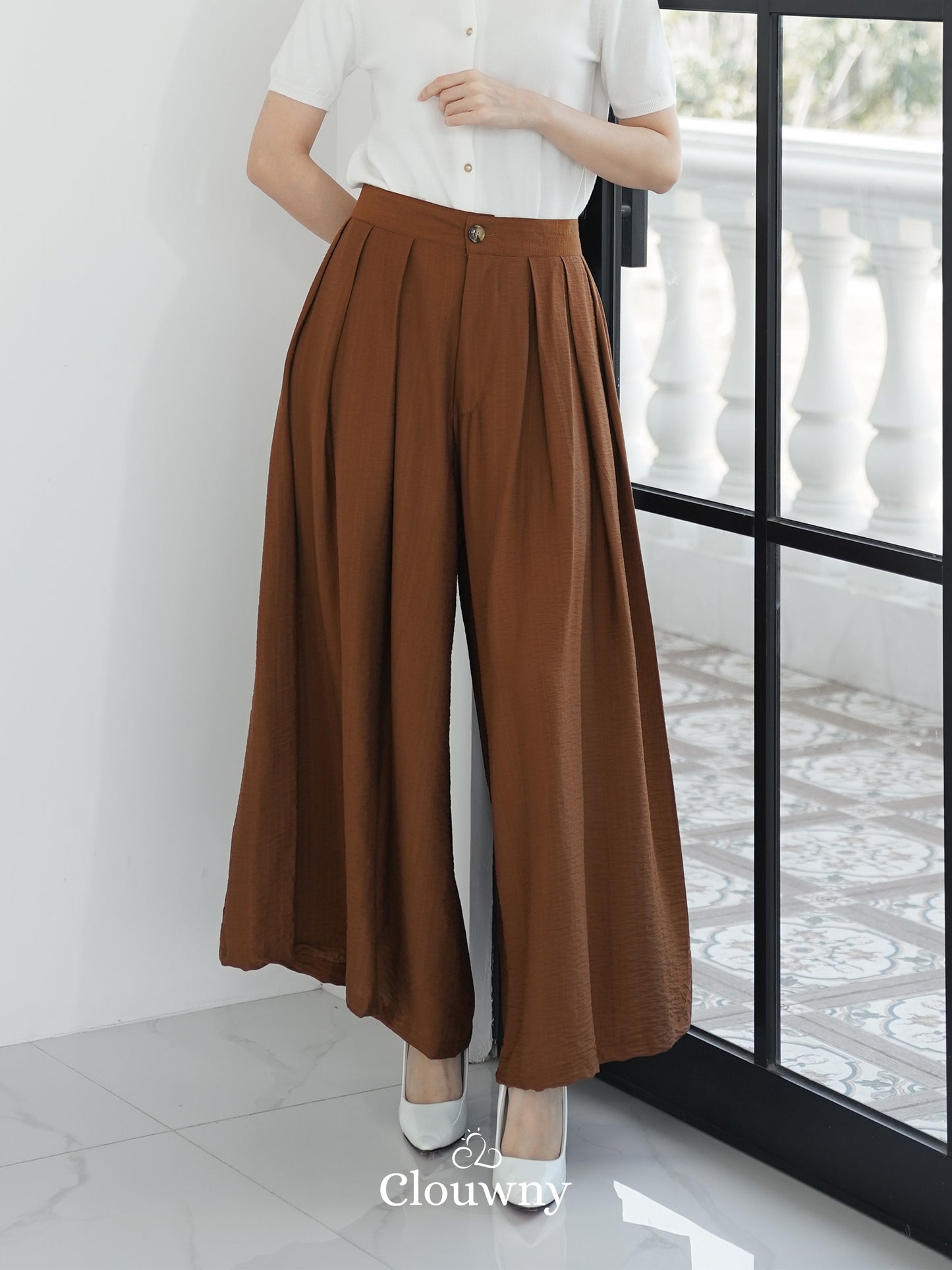 Yuni Cullotes Pants - Walnut