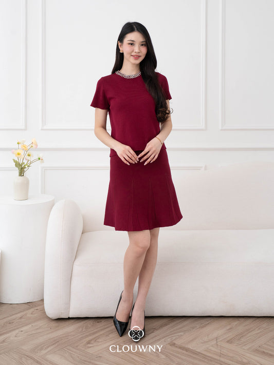 Serenity Pearl Set - Maroon