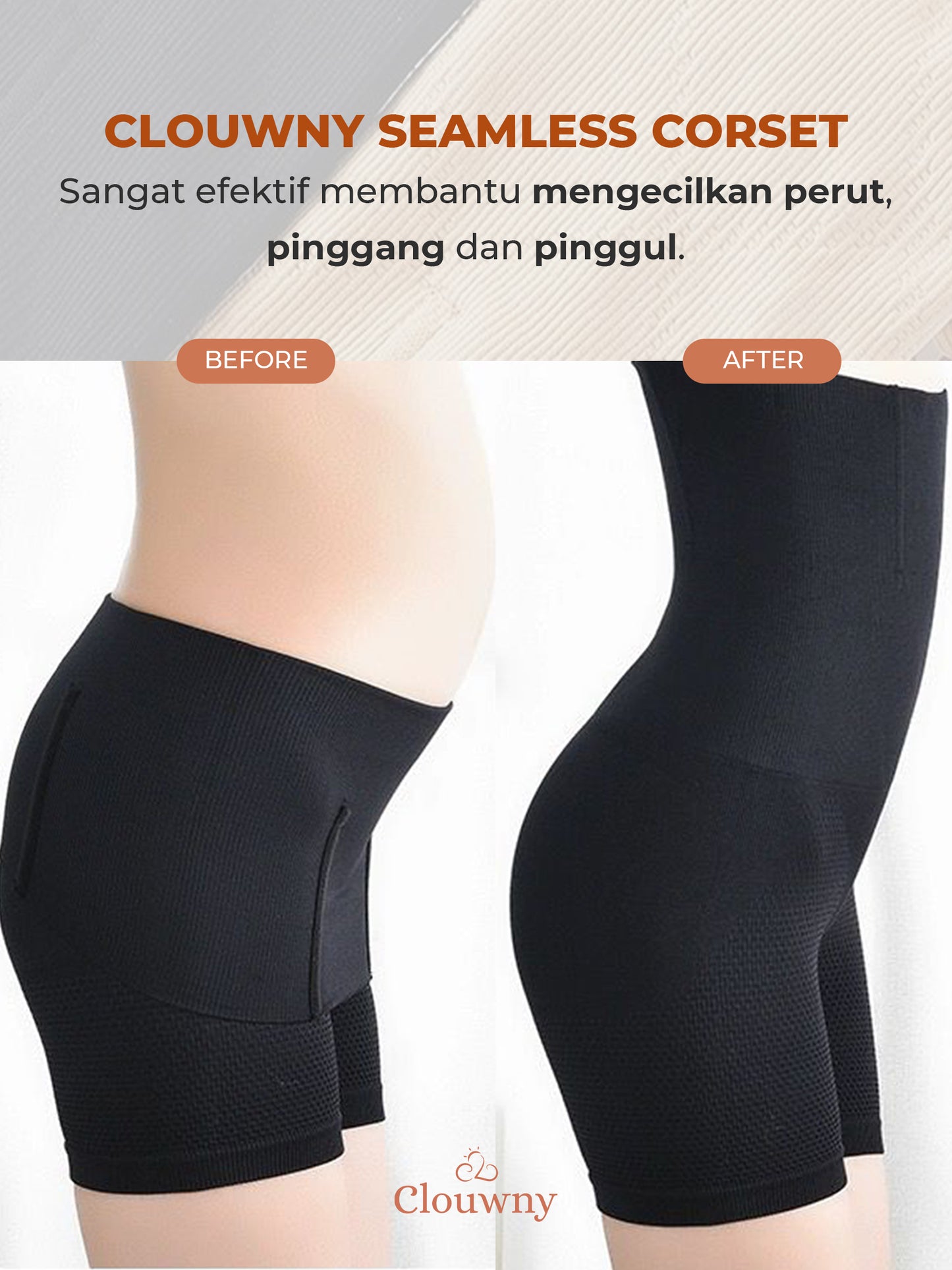 Seamless Sliming Corset - Black