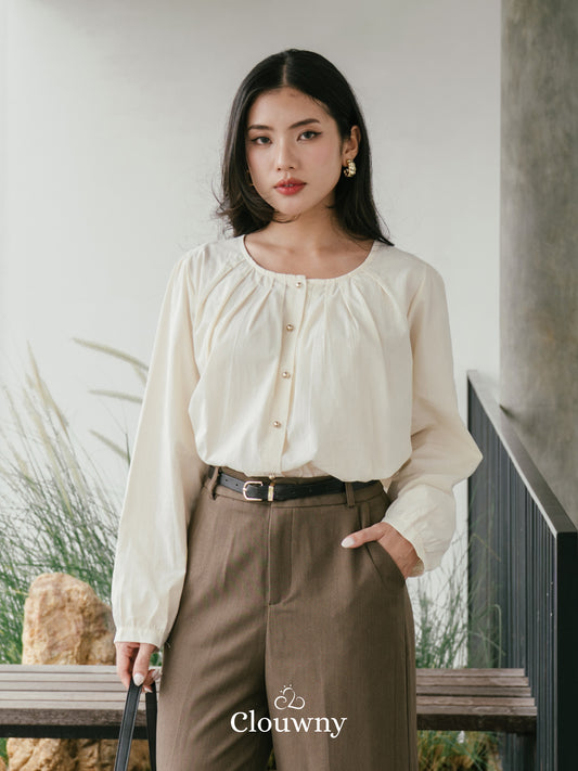Mine Cotton Blouse - Cream