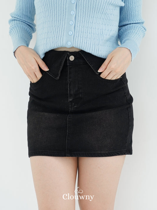 Rin Flip Waist Skort - Black