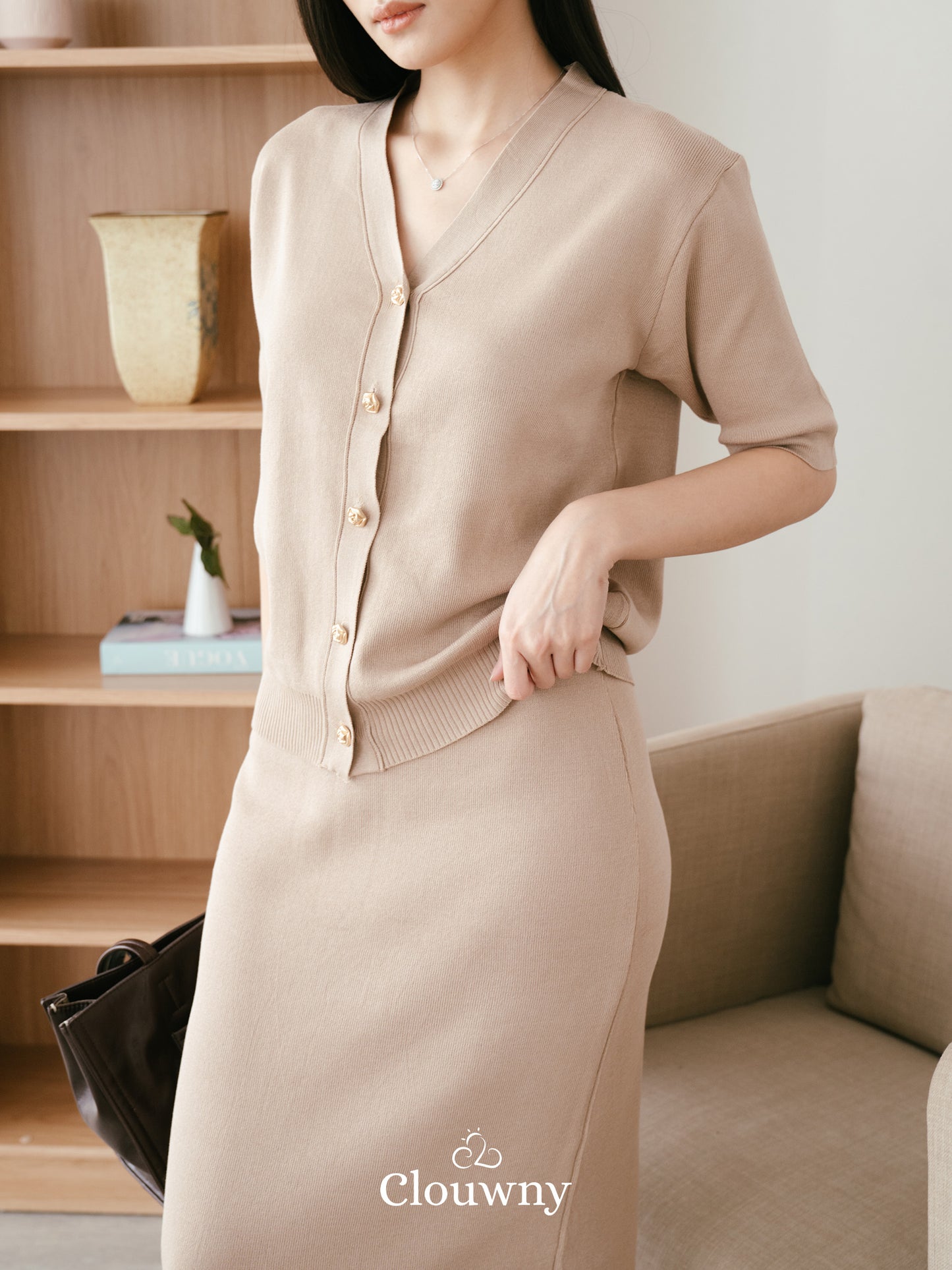 Giana Button Set - Khaki