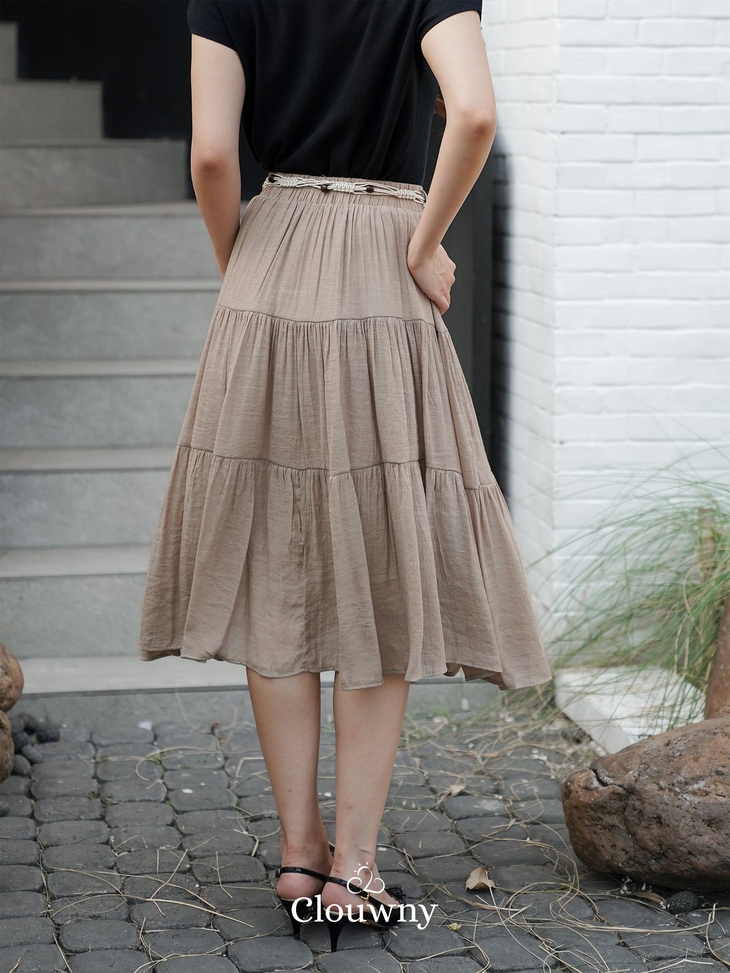 Kila Flare Skirt - Khaki