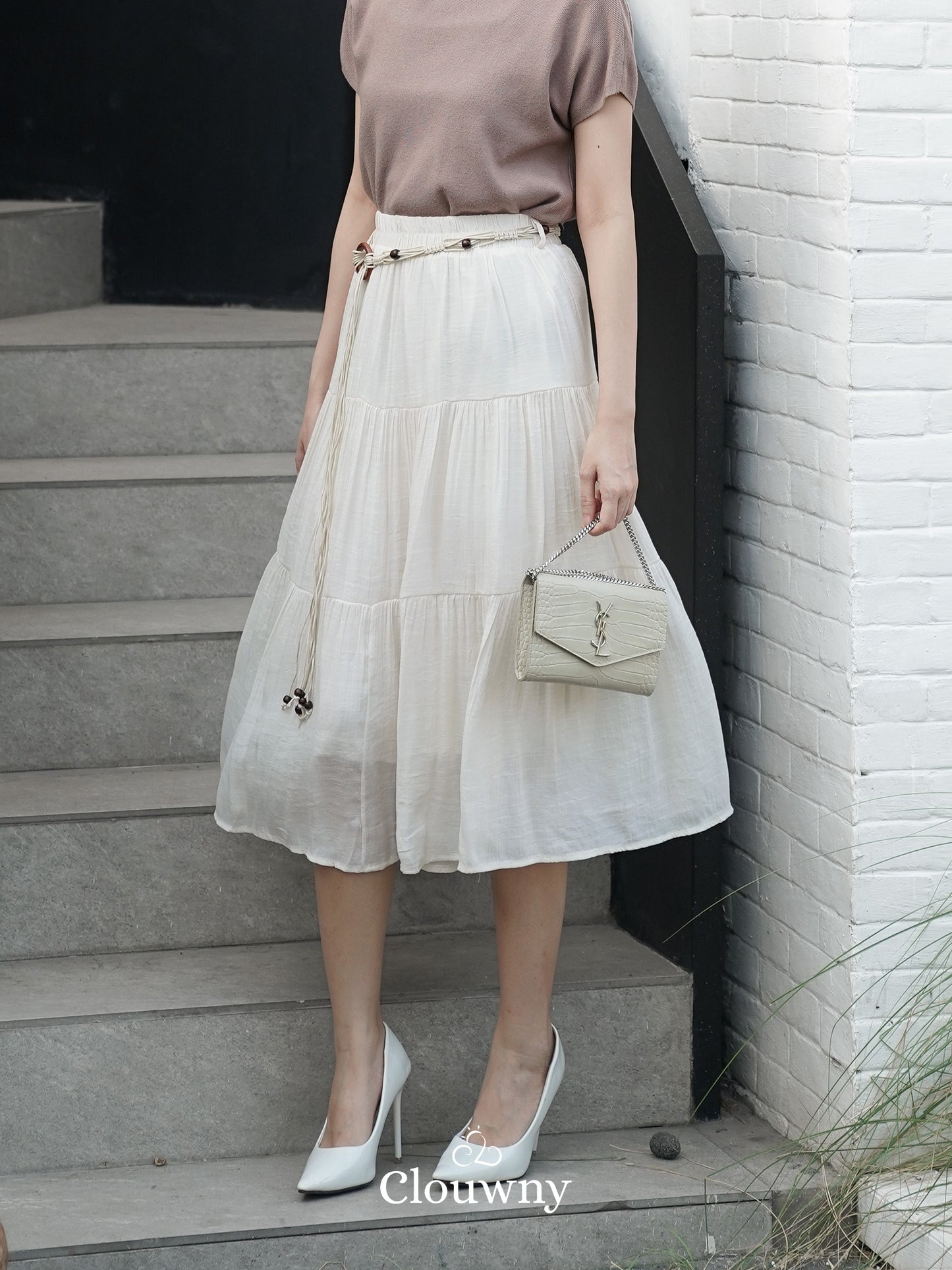 Kila Flare Skirt - Broken White